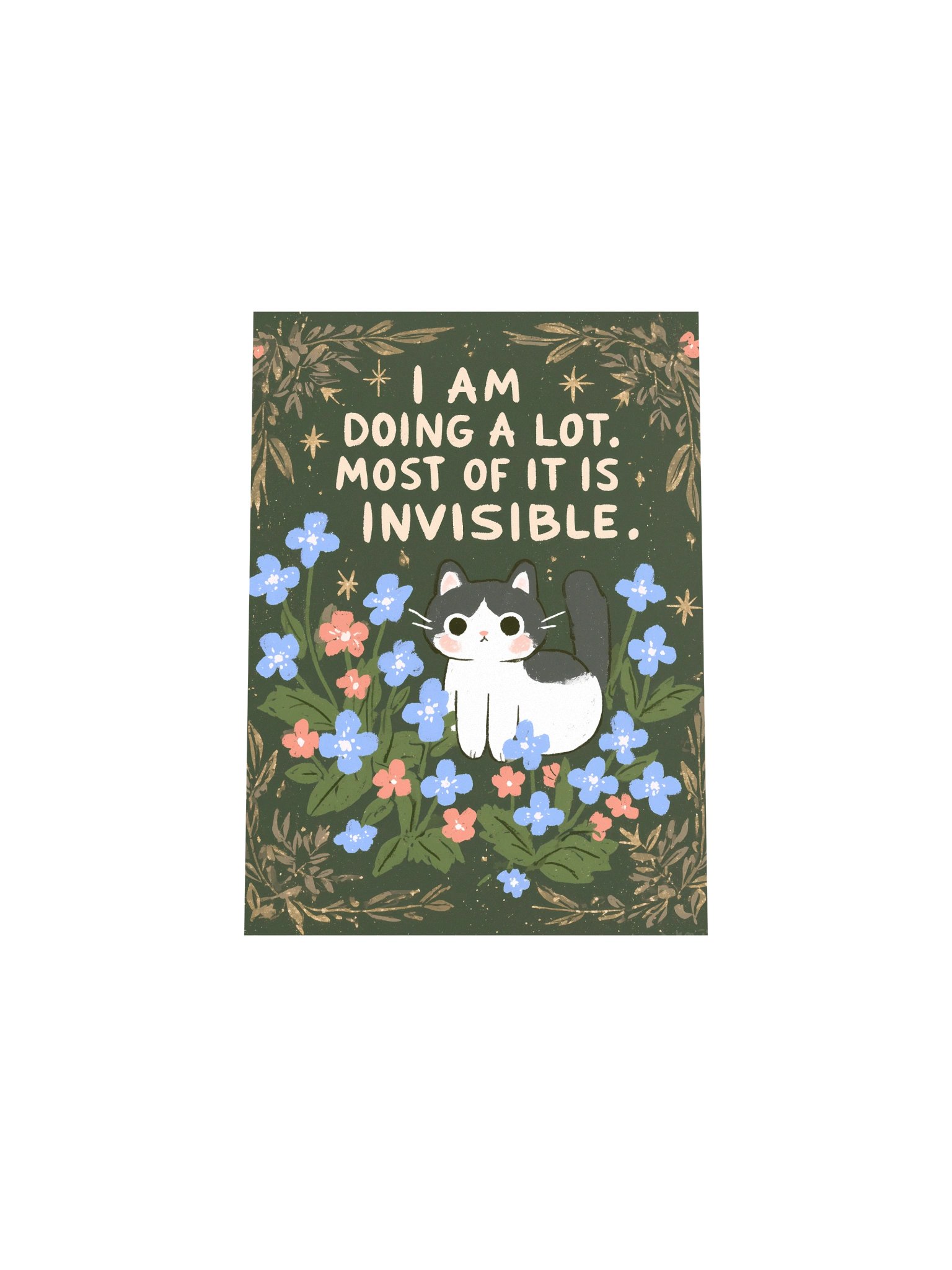Invisible Work Cat Quote Poster product image (33)