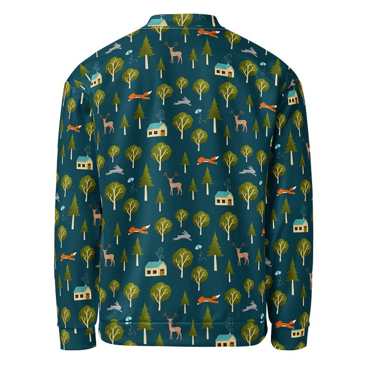Cozy Cabin and Forest Animals Bomber Jacket product image (2)