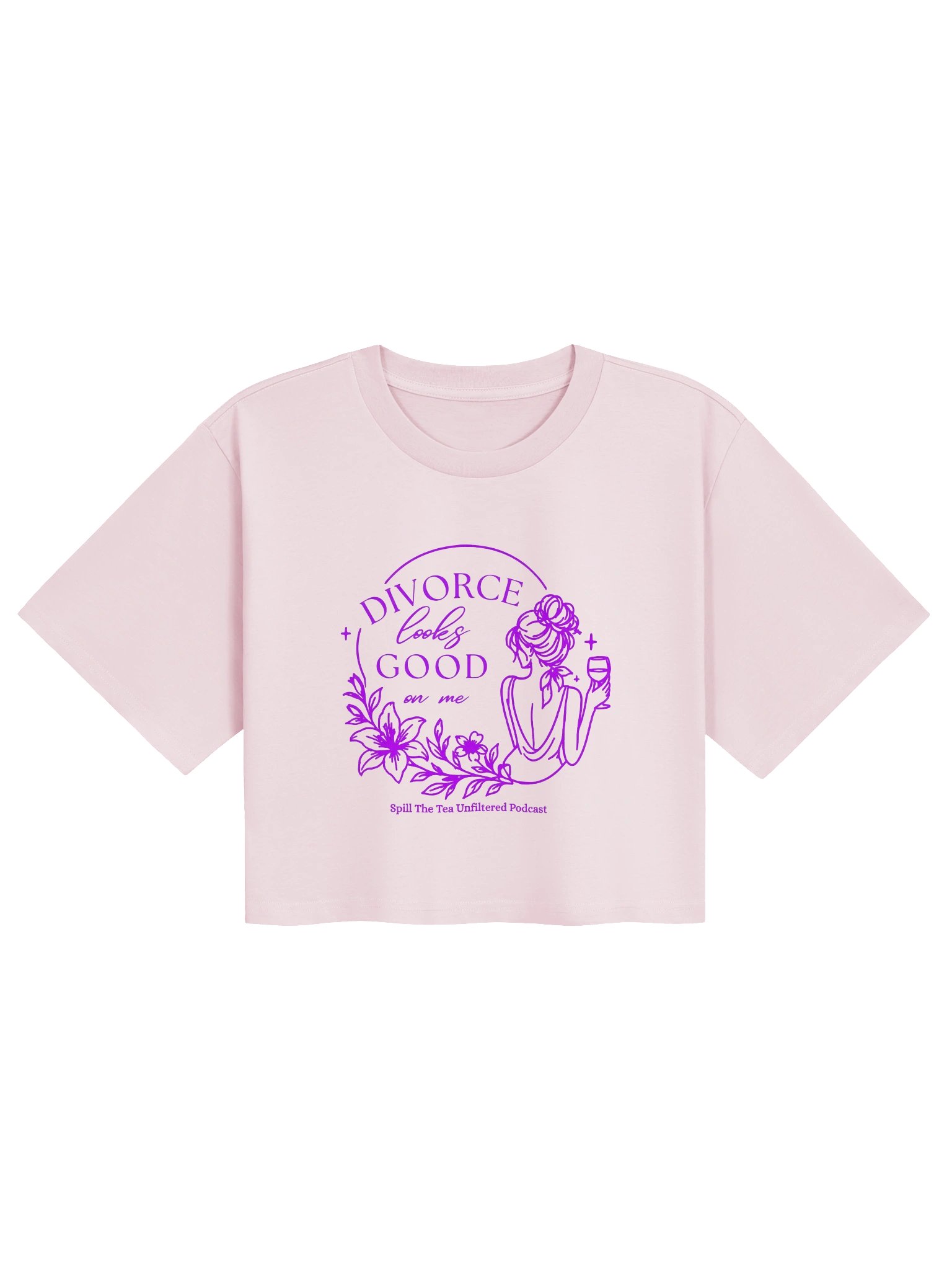 Divorce Looks Good Crop Tee product image (9)