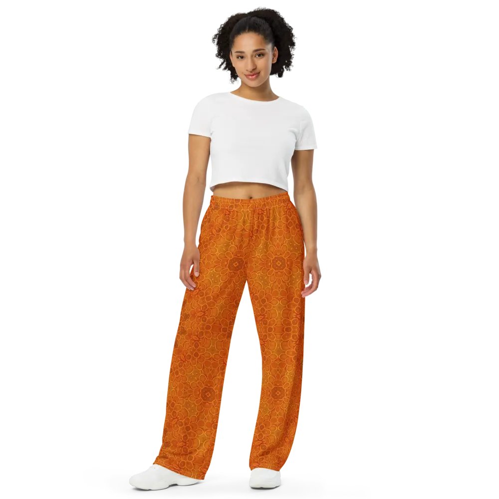 Orange Slices Kaleidoscope Wideleg Pants product image (9)