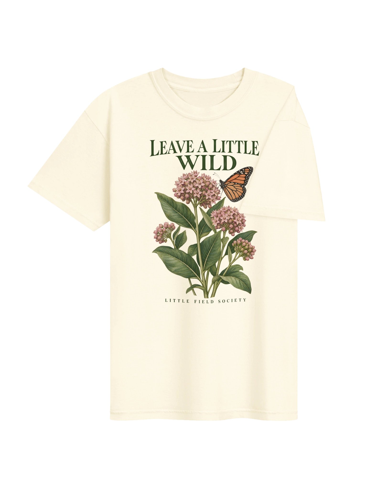 Leave a Little Wild — Milkweed & Monarch T-Shirt product image (5)