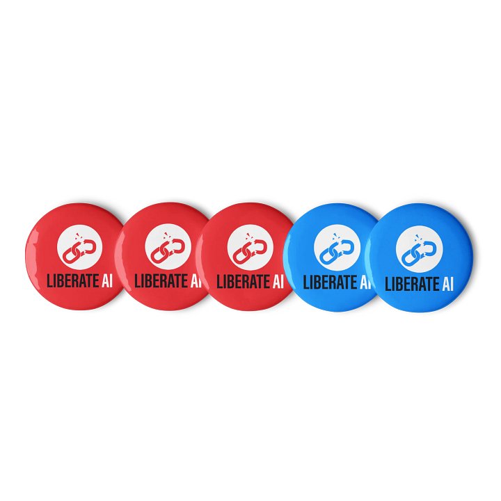 Liberate AI Movement Button Pins product image (1)