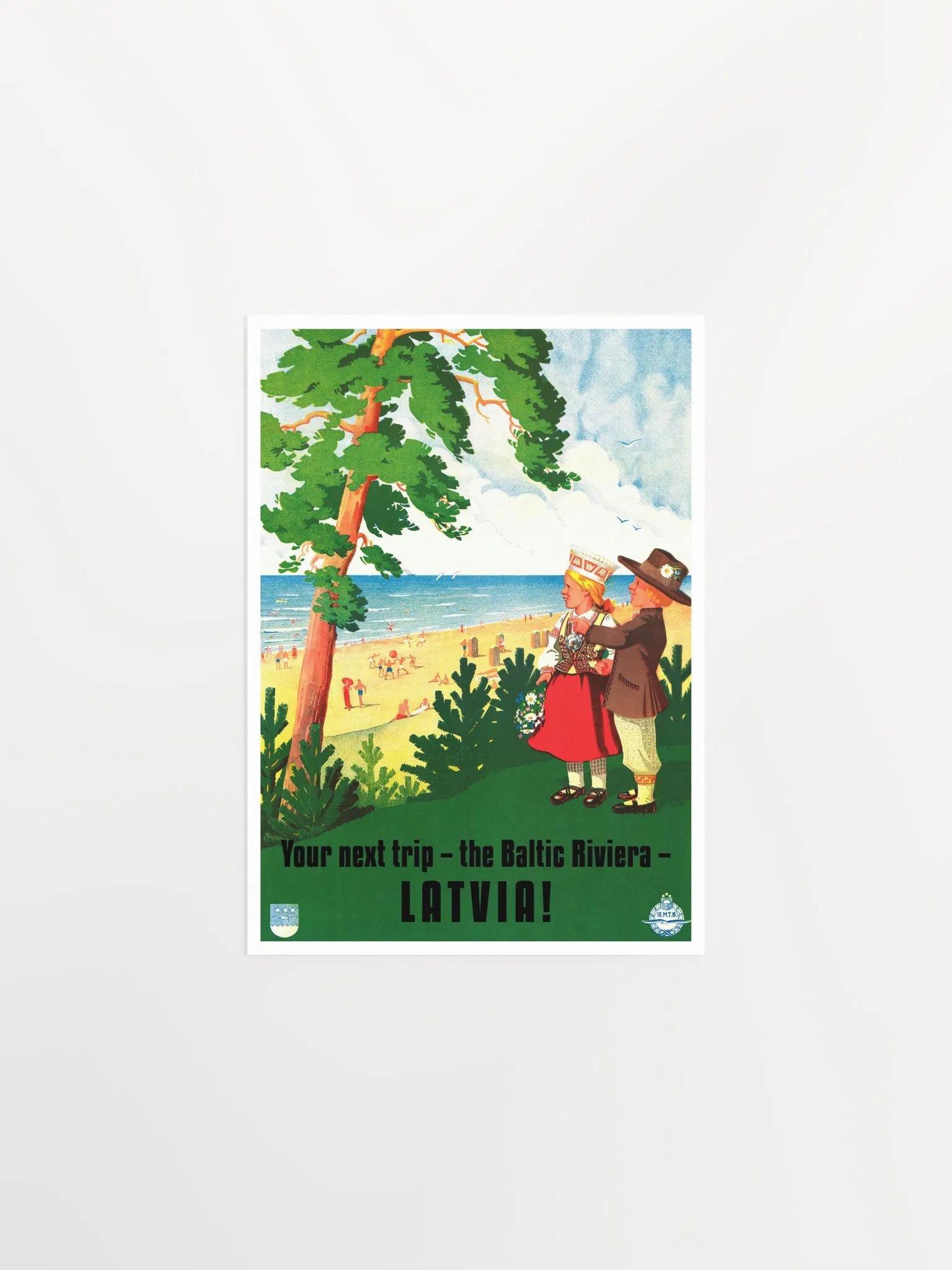 Latvia retro poster, 1930 — retro vintage travel poster, retro travel art, retro travel wall art product image (6)