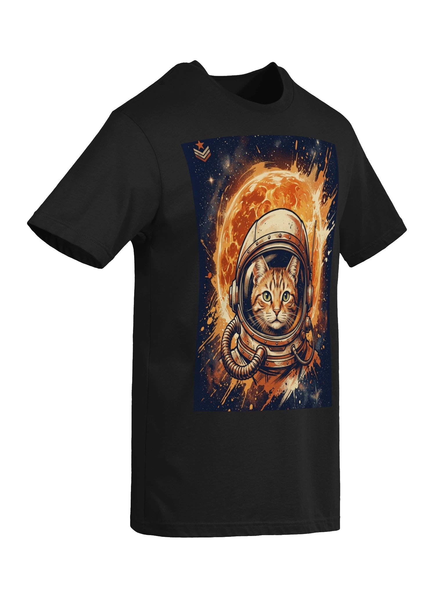 Vintage Moon Cat T-Shirt – Magical Crescent Moon & Stars Design product image (7)