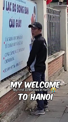 I was walking past a bus shelter in Hanoi and saw something I definitely wasn't expecting...

A random local guy casually pee...