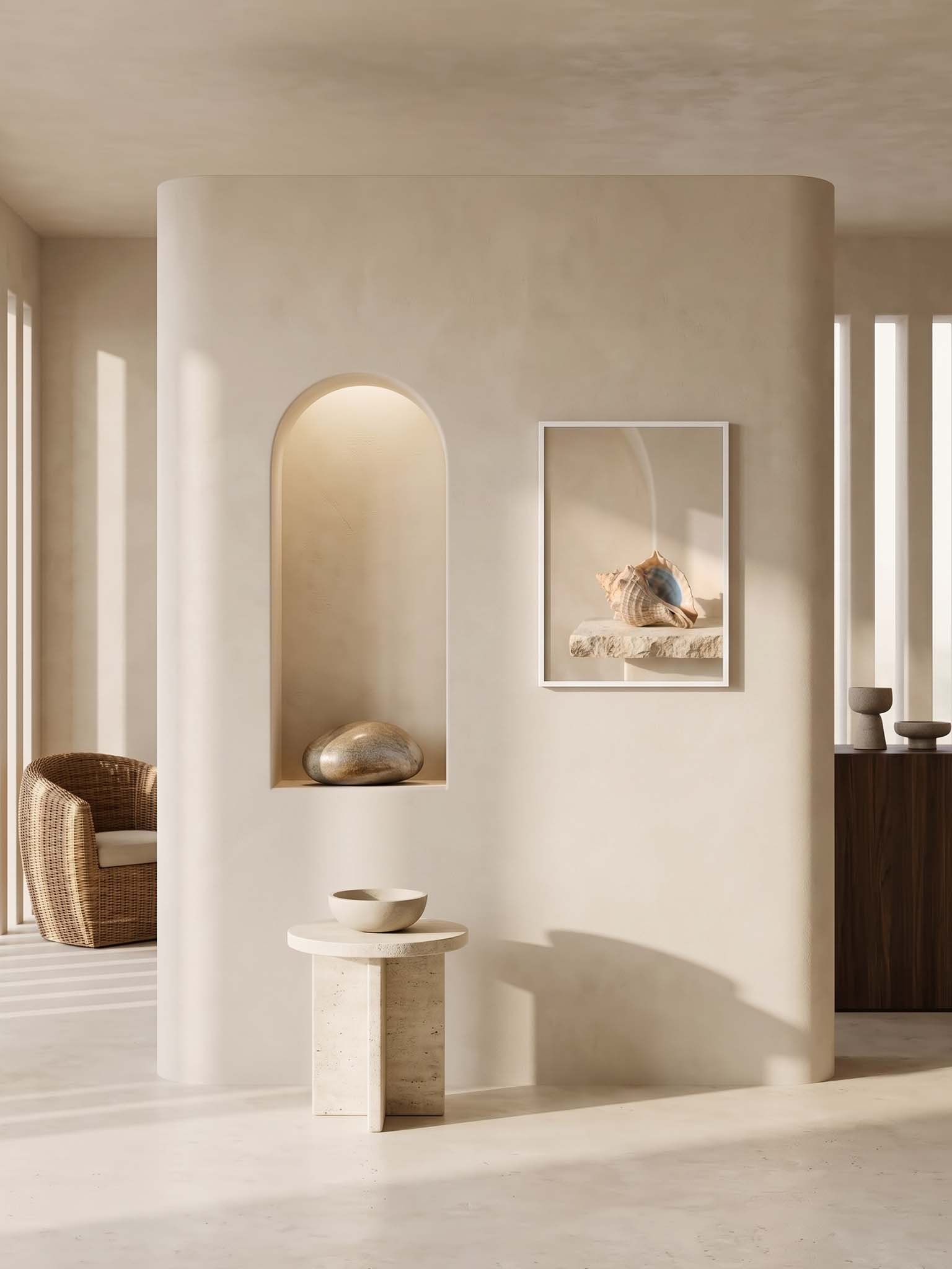 The Floating Shell - Surrealist Coastal Sculptural Wall Art product image (61)