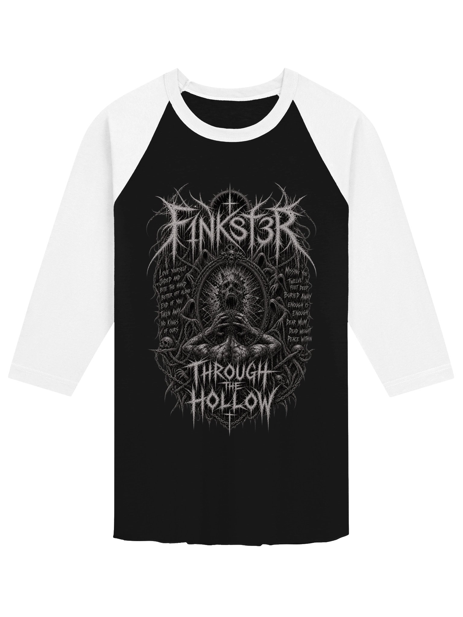F1NKST3R Through The Hollow Gothic Metal Raglan Tee product image (2)