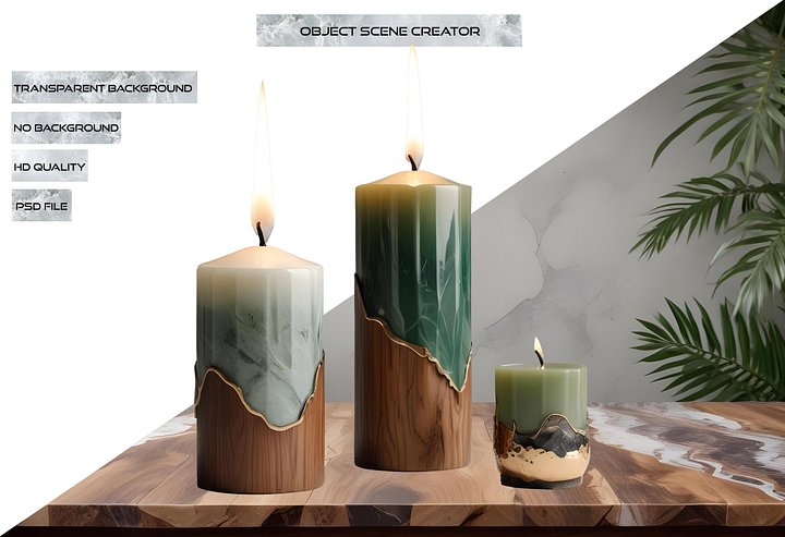 Luxe Botanique – Forest Harmony Candle Trio PNG product image (2)