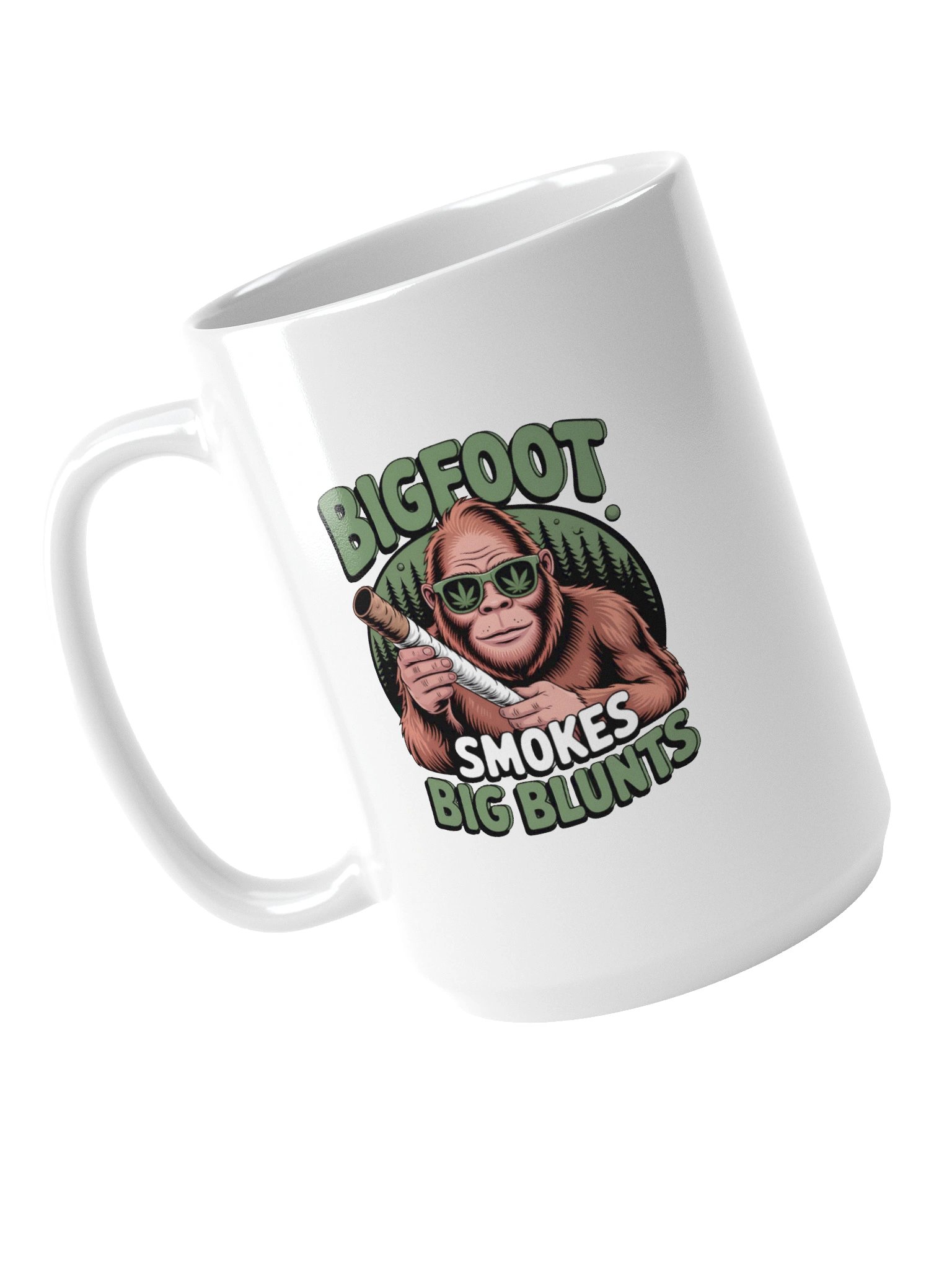 Cannabis - Bigfoot Smokes Big Blunts - Design | 15oz Coffee Mug product image (4)