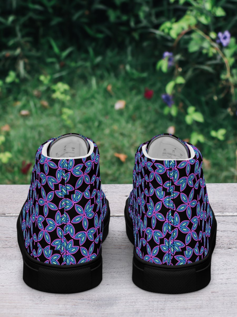 Floral Geometry High Top Canvas Shoes product image (3)