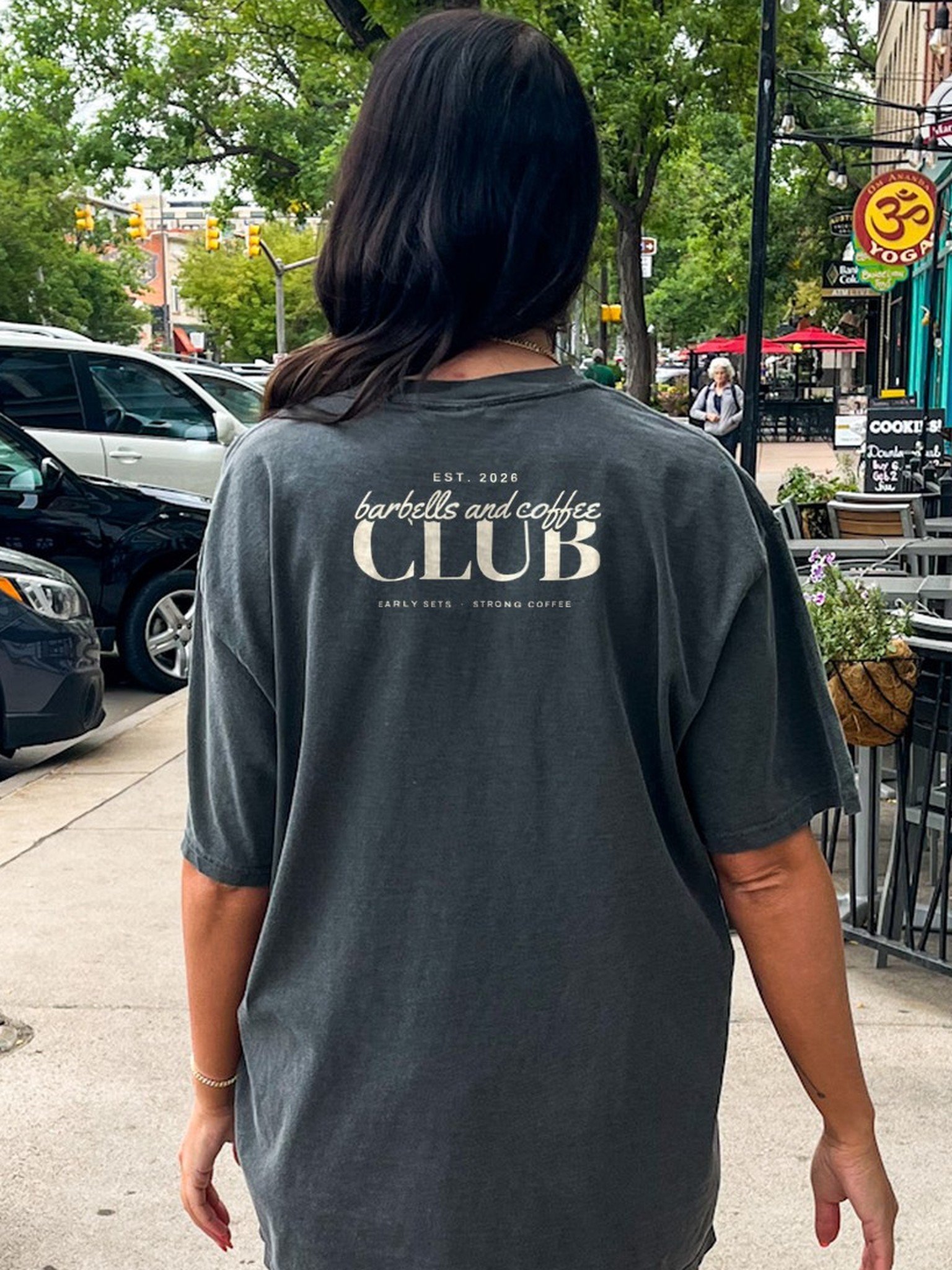 Barbells and Coffee Club Oversized Gym Tee | Pump Cover product image (1)