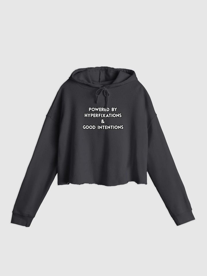 Powered by Hyperfixations - Crop Top Hoodie product image (1)