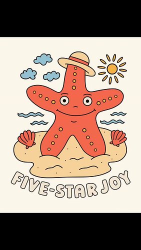 Share with someone who may appreciate this joyful reminder 😊
The Starfishy never settles for anything less than a five-star e...