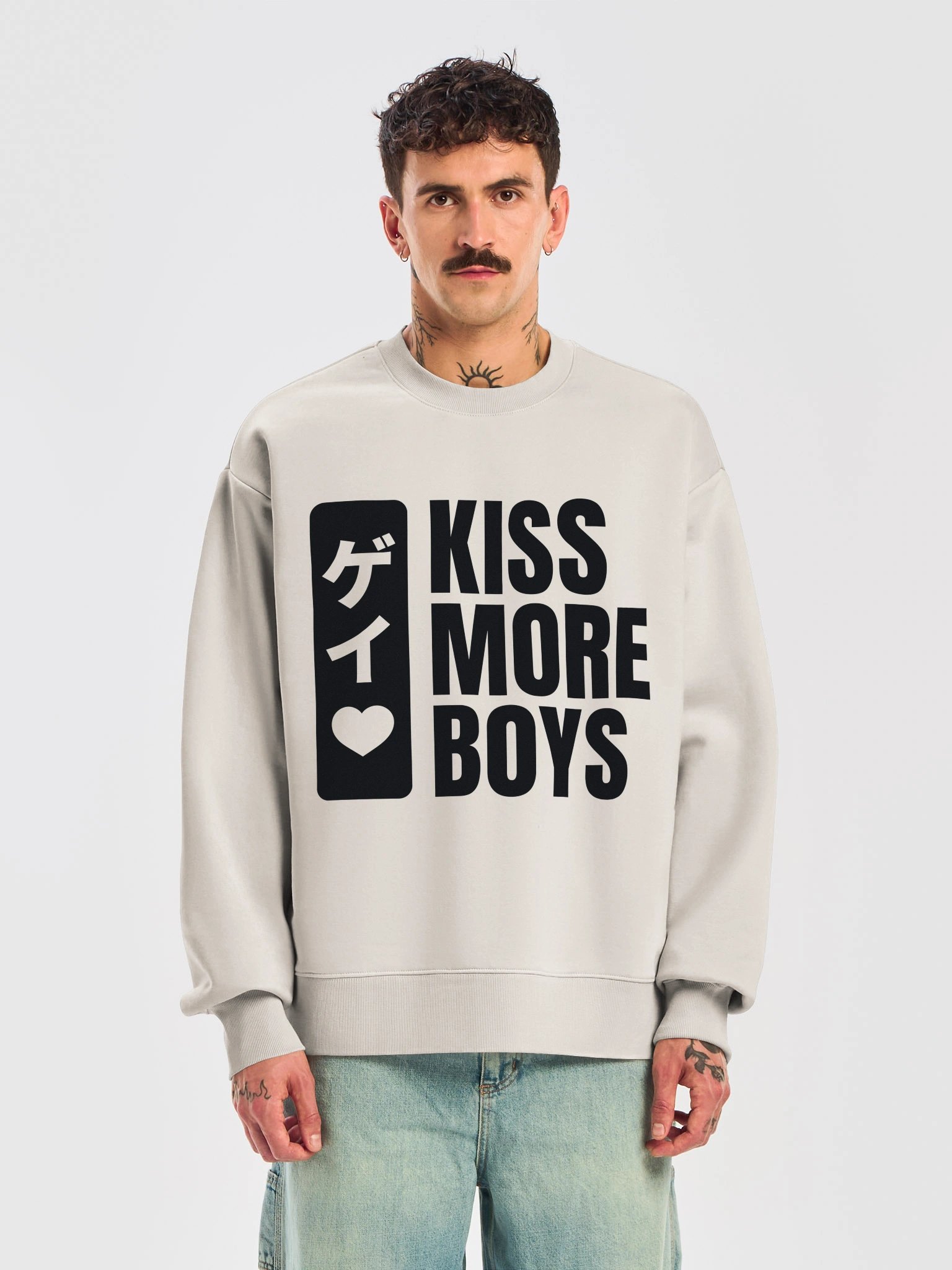 GAY | KISS MORE BOYS - HEAVY WEIGHT CREWNECK product image (5)