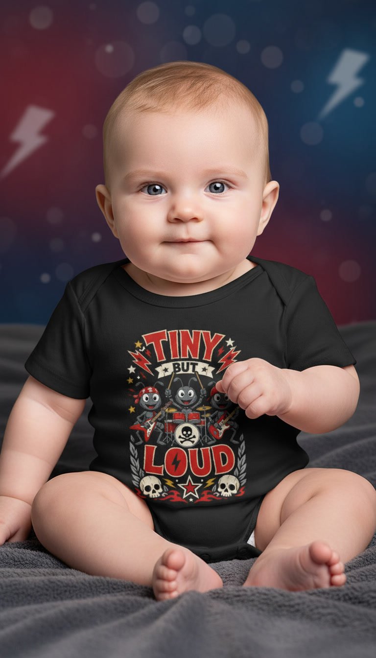 Tiny But Loud Baby Bodysuit product image (5)