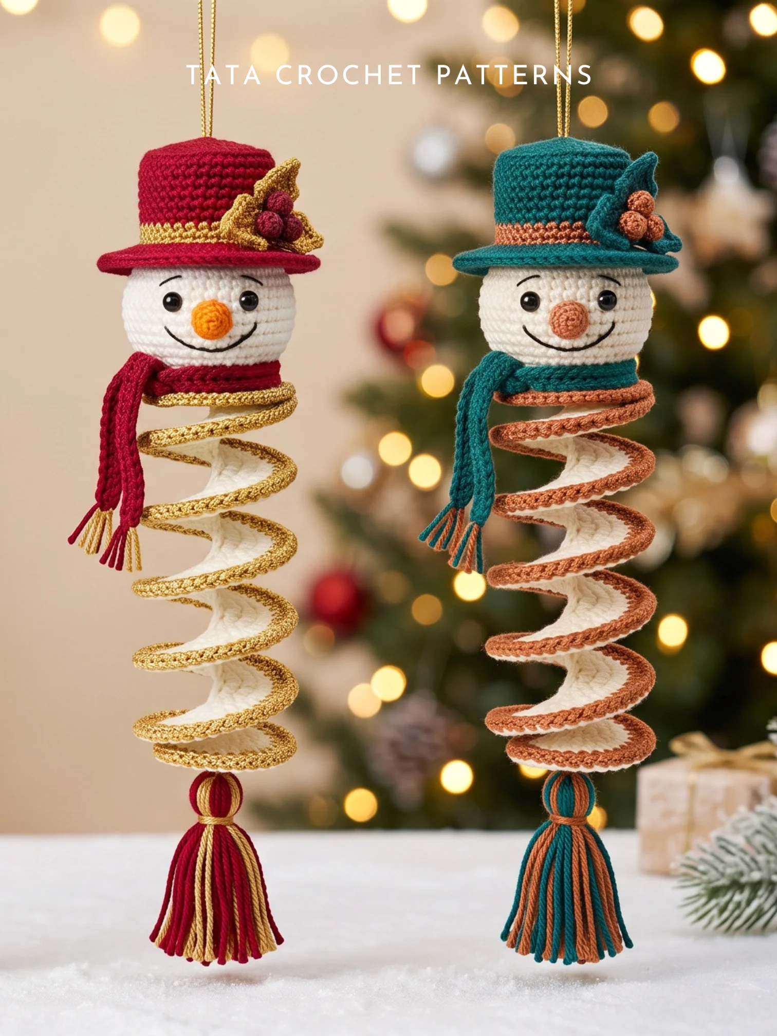 PDF Pattern | Crochet Snowman Wind Spinner | Christmas Gift & Decor product image (3)