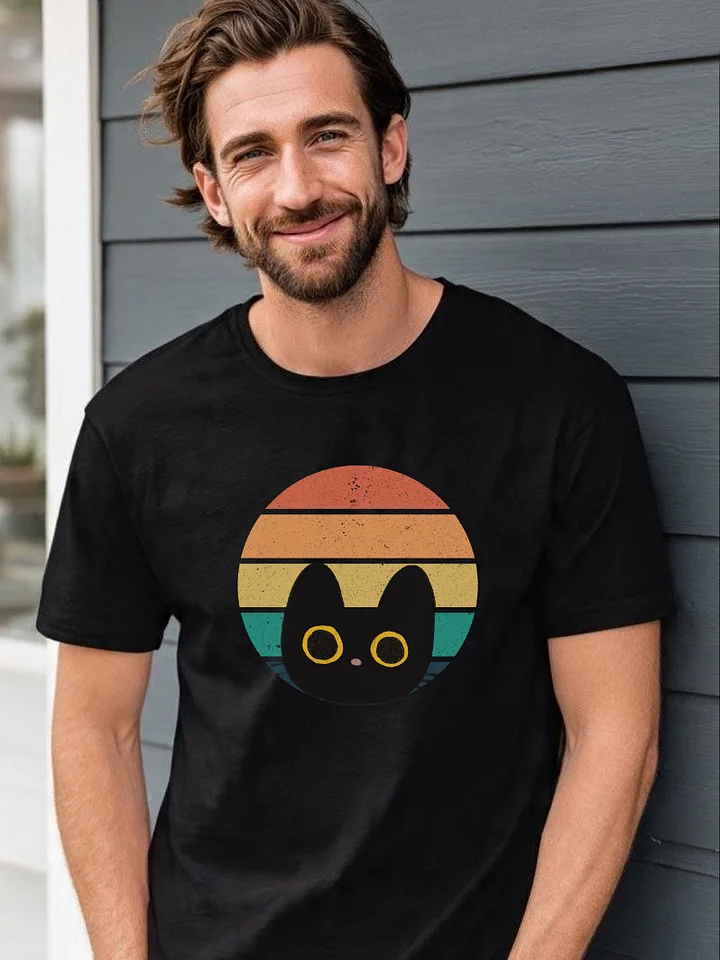 Retro Sunset Cat Tee for Cats Lovers product image (1)