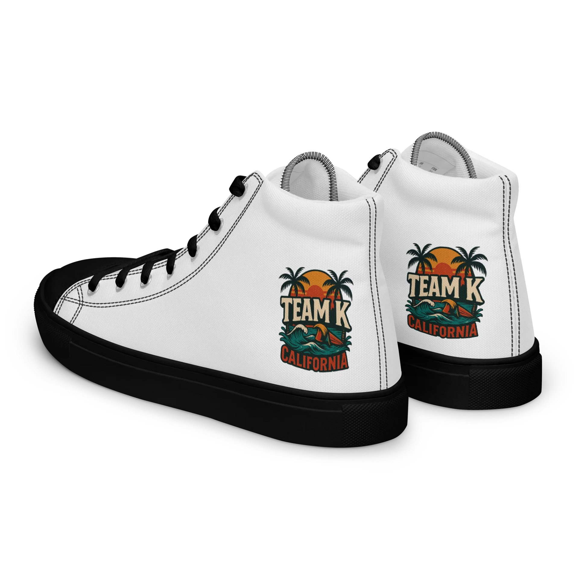 TEAM K CALIFORNIA Women's High Top Canvas Shoes product image (5)