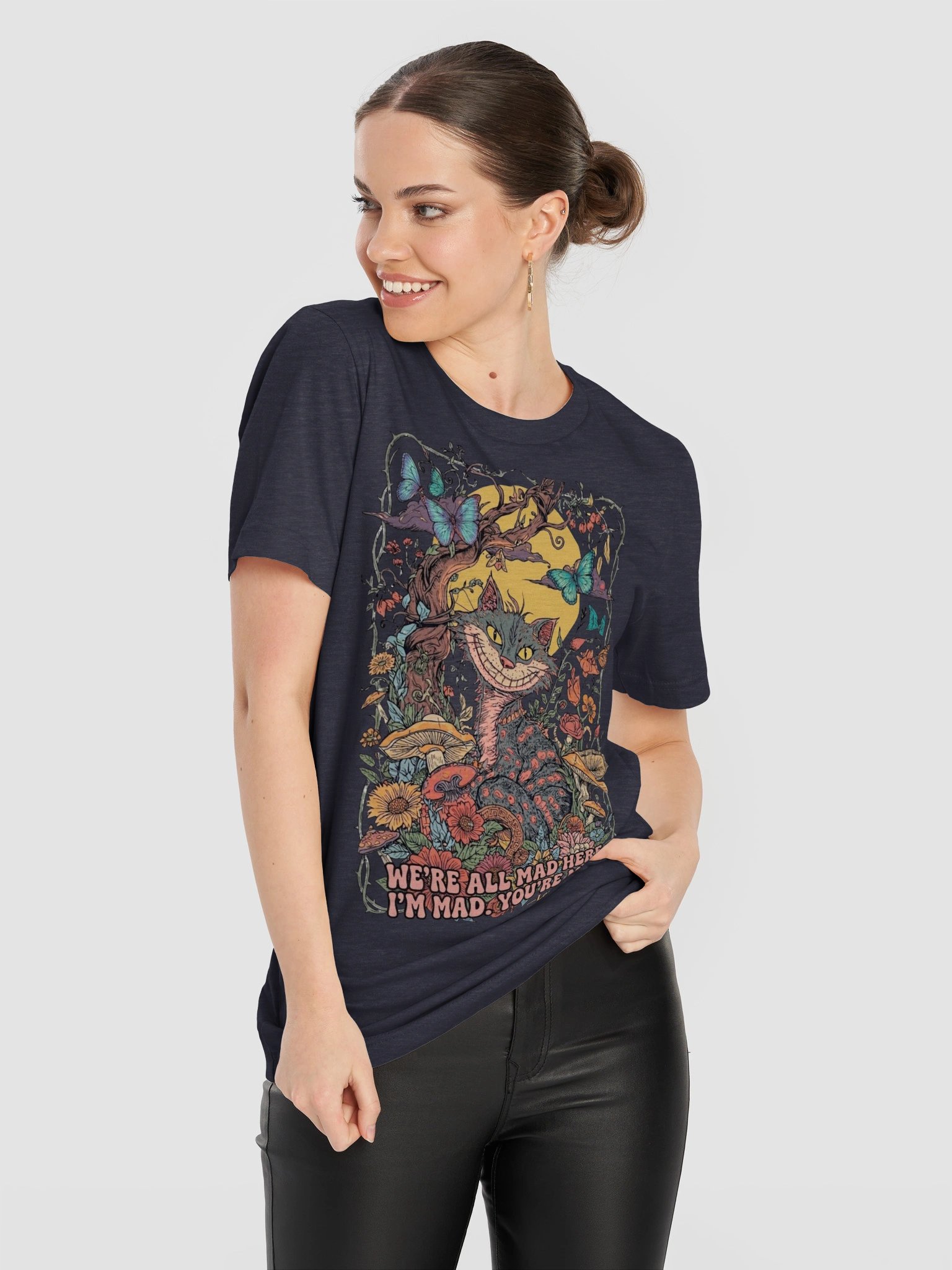 Cheshire Cat Tee, Psychedelic Alice in Wonderland Literary Fantasy Graphic product image (12)