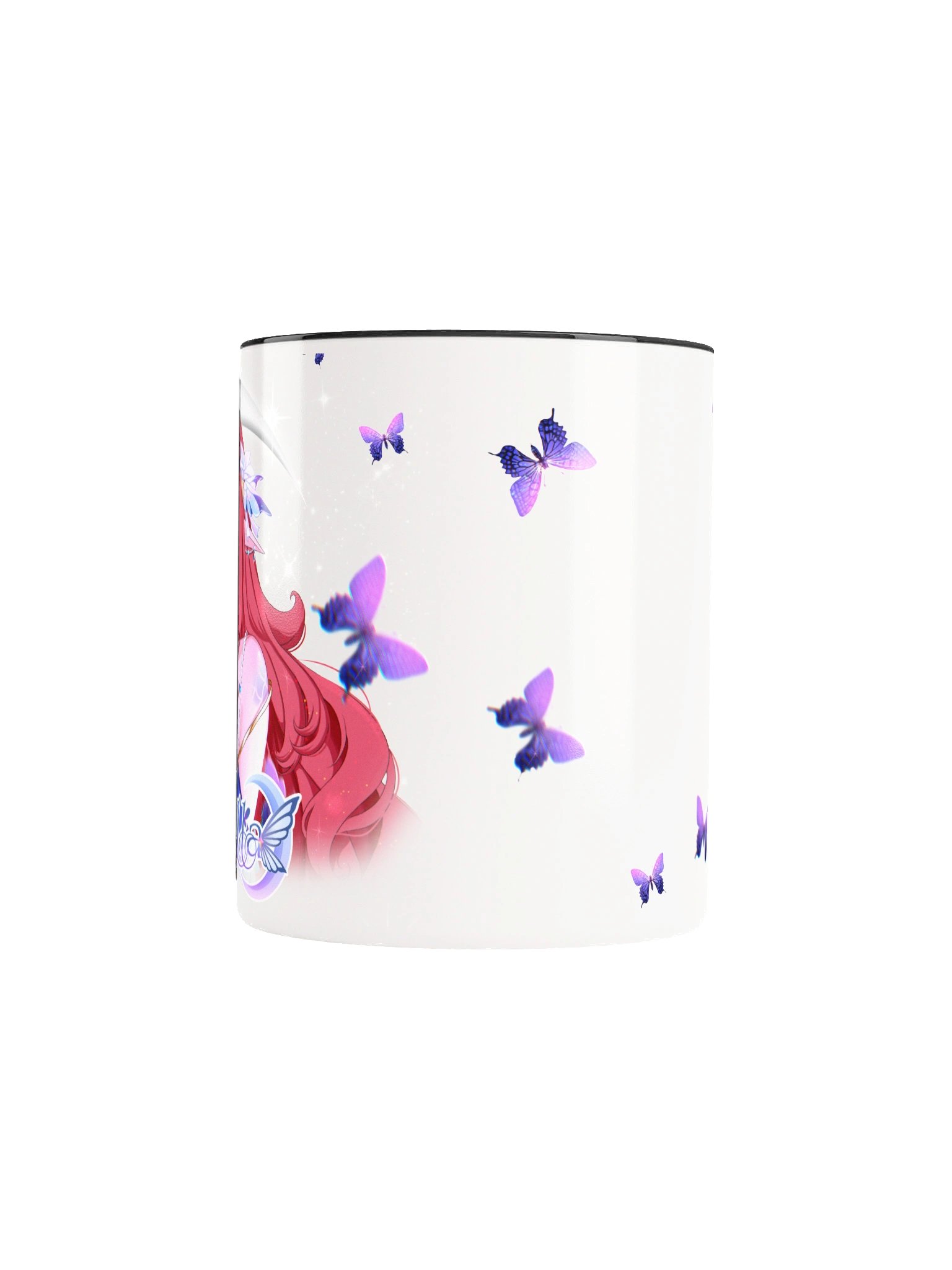 Moon Mermaid Butterfly Dream Mug (Colored Inside, Right Handed) product image (2)