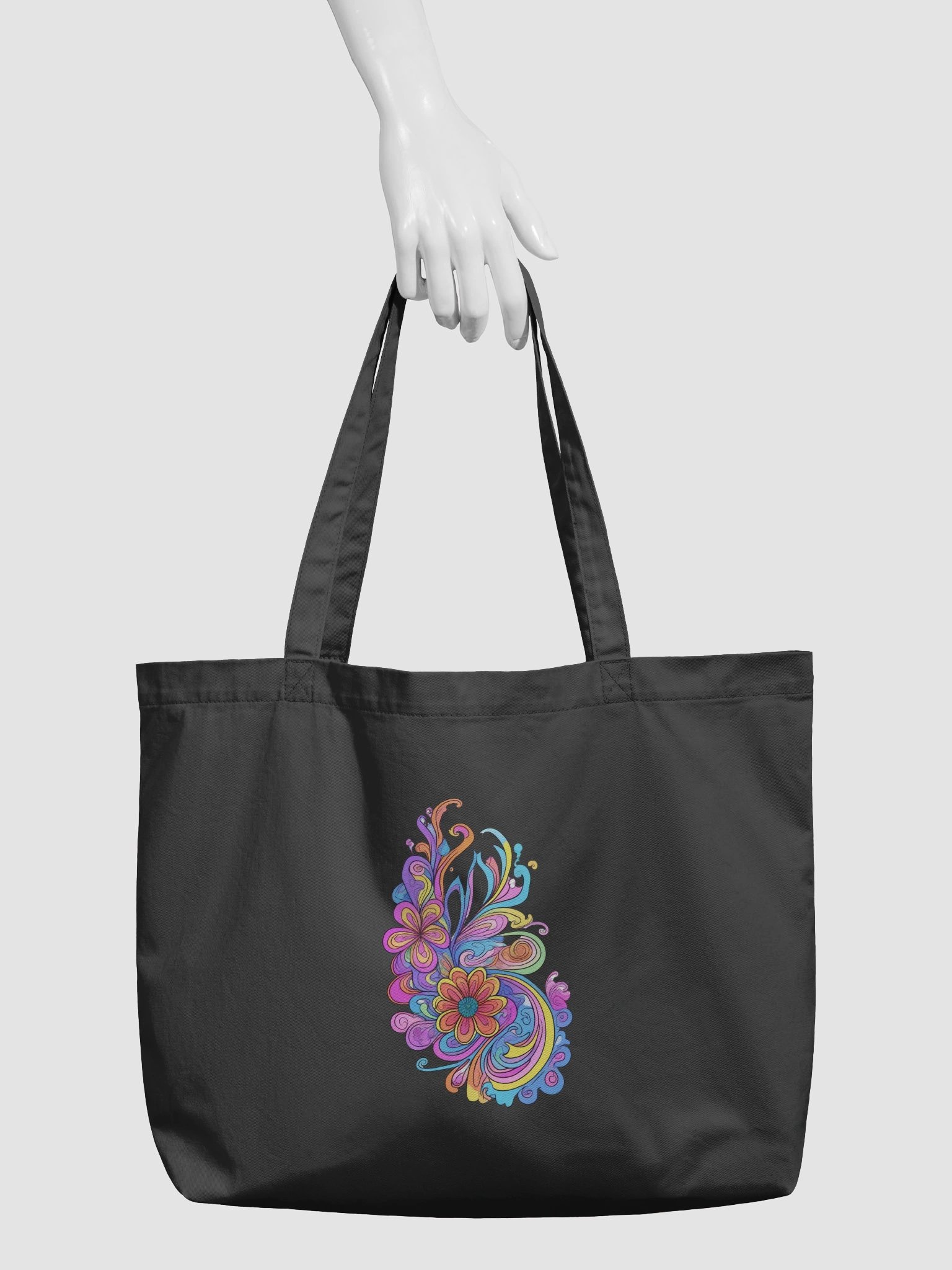 Rainbow Bloom - Eco-conscious Organic Cotton Tote product image (4)