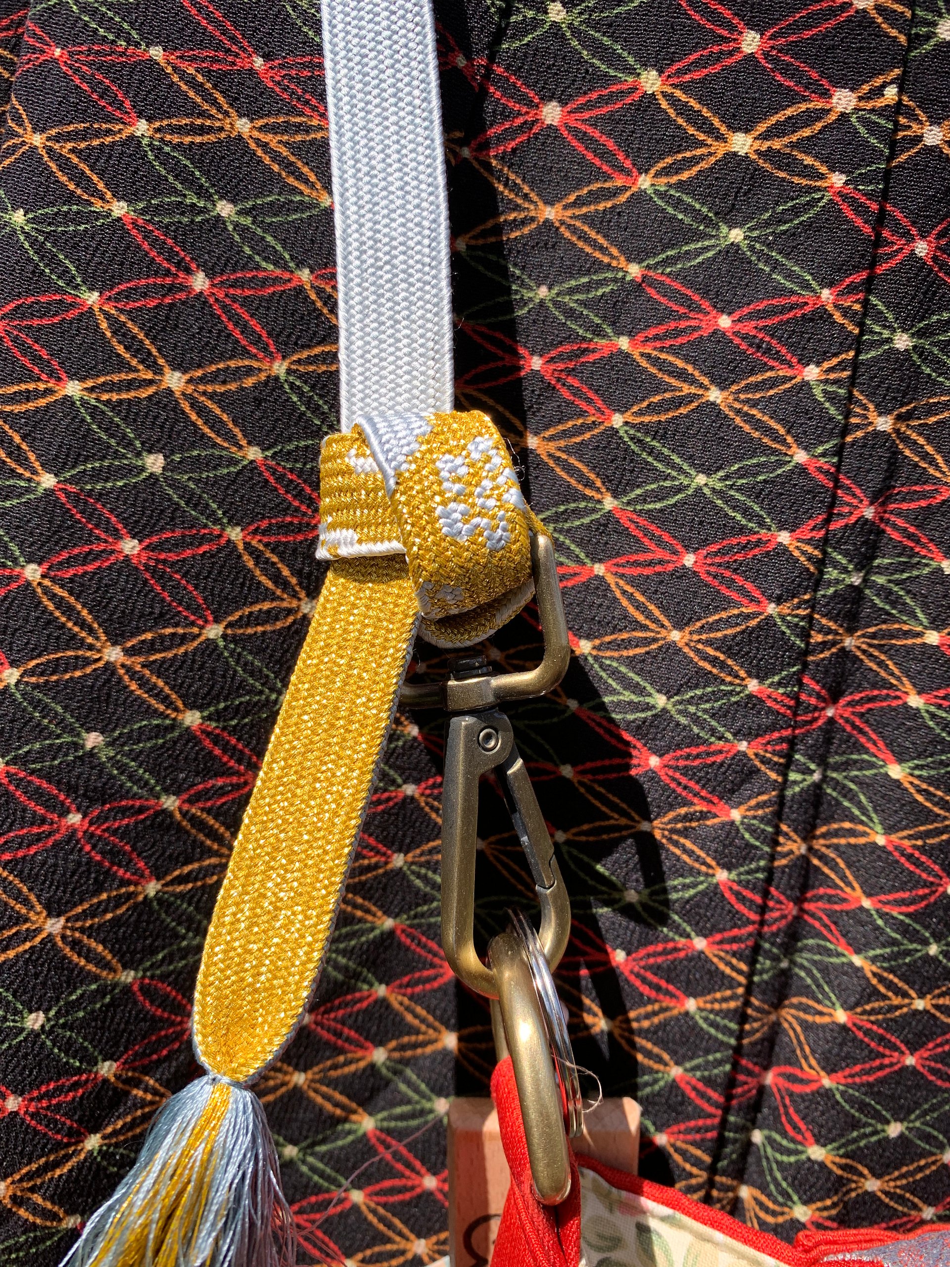 Upcycled Japanese Obi Messenger Bag ~ Handmade with Vintage Japanese Kimono Textiles product image (3)