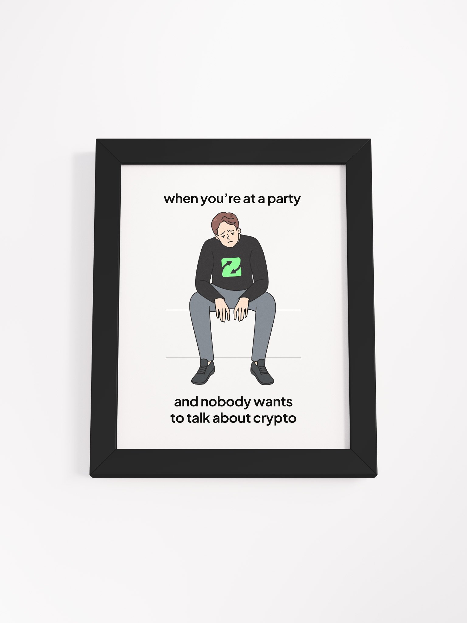 Sad at Party Meme Framed Matte Poster product image (3)
