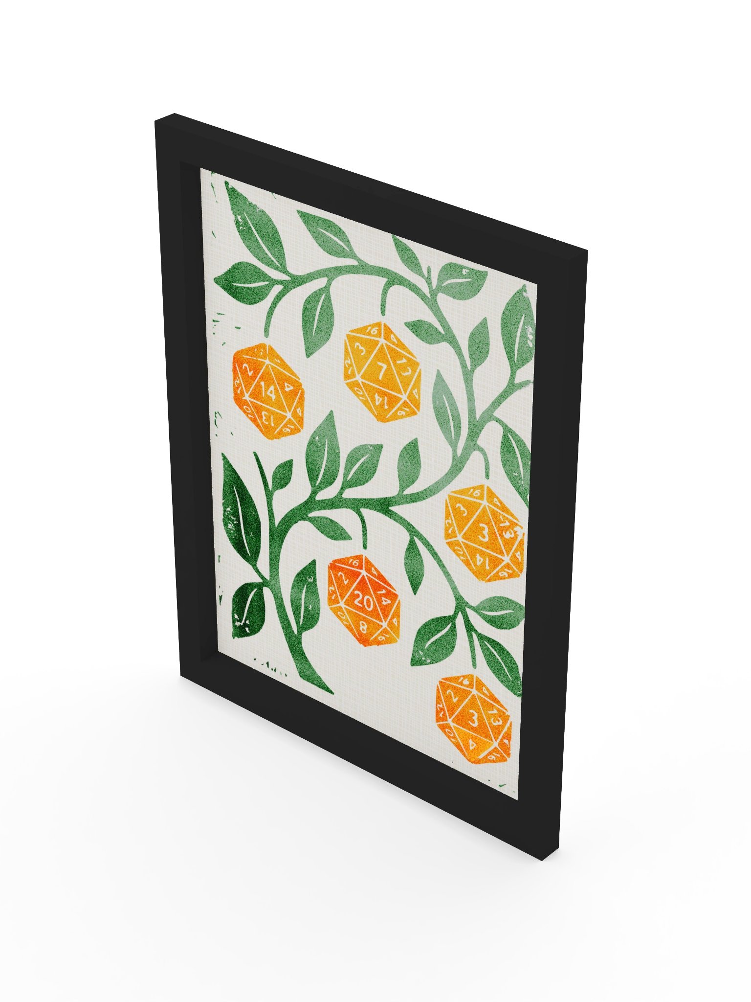 Oranges D20 Botanical Board Game Room Poster - FRAMED product image (3)