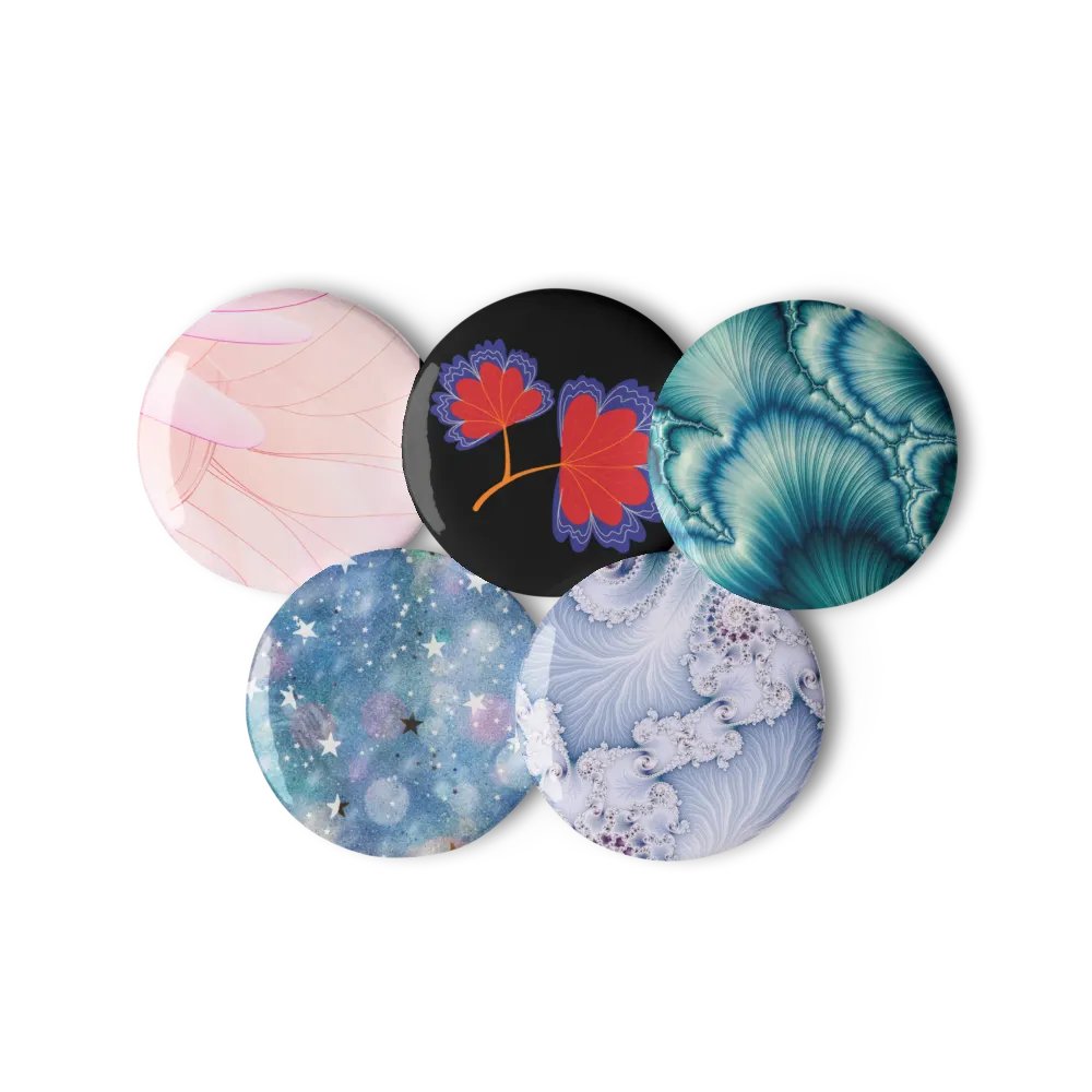 Fractal Fusion Pin Set – Trendy Abstract Pins for Backpacks, Jackets, Art Lovers & Gifts product image (2)
