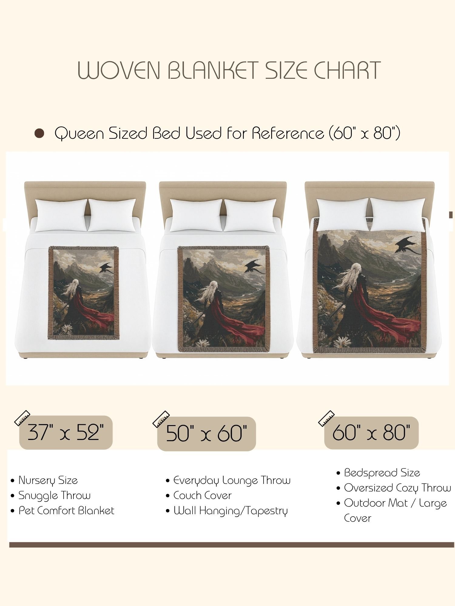 Throne of Glass Woven Blanket Sarah J Maas Manon Blackbeak Abraxos Aelin Galathynius Rowan Whitethorn Fantasy Bookish Gift product image (6)
