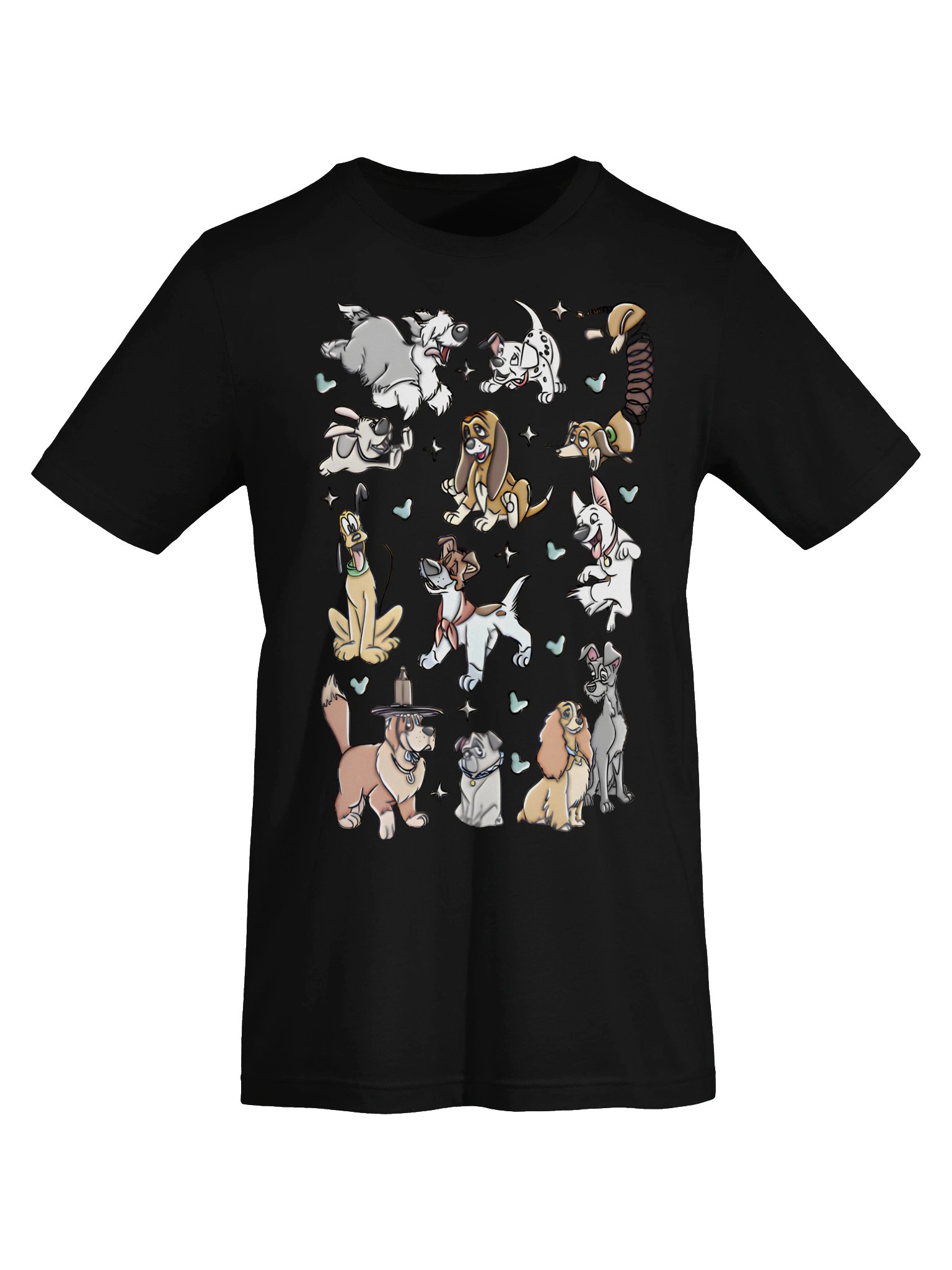 Cute Cartoon Dogs Sticker Tee product image (34)