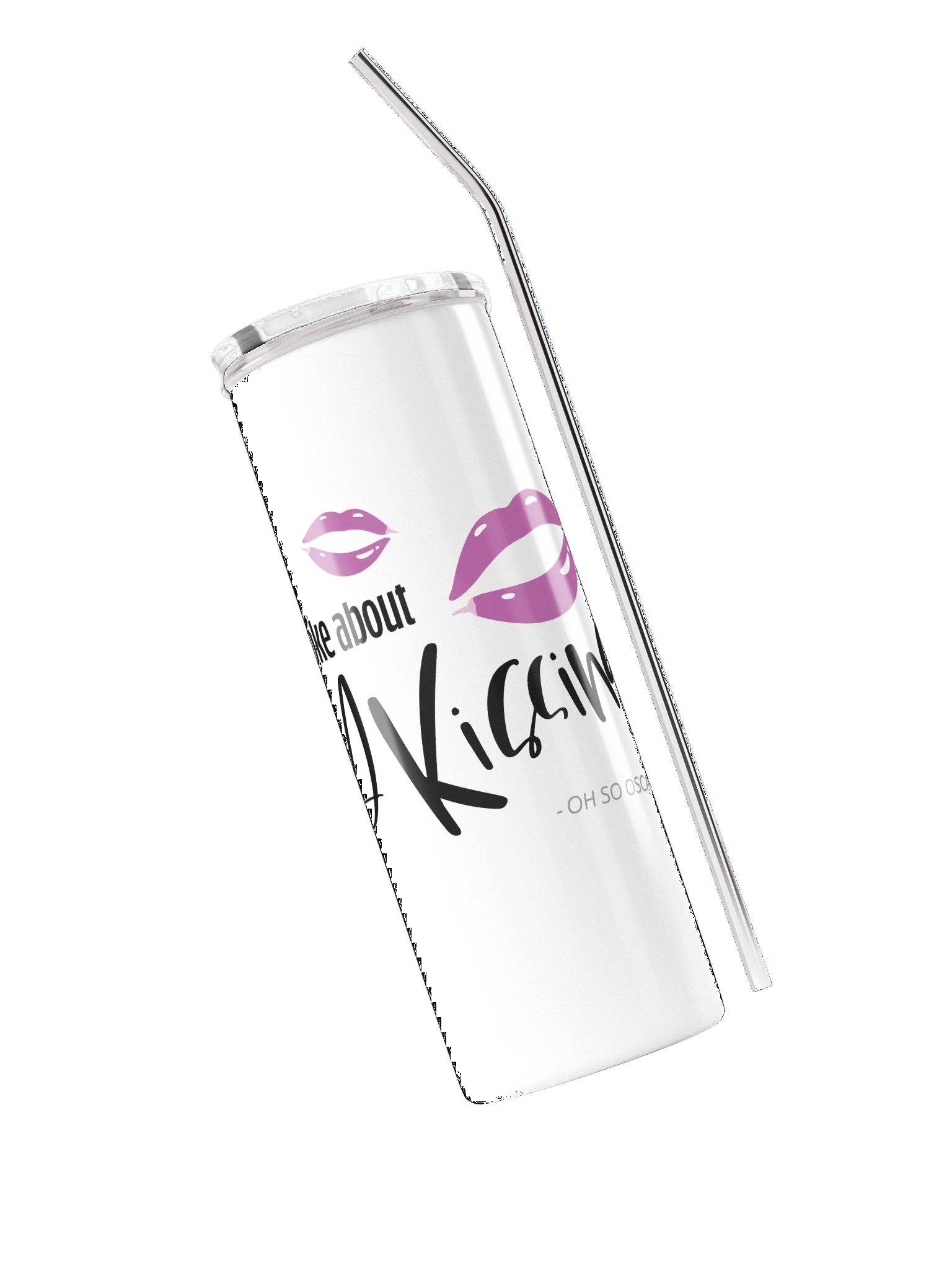 Spicy Kissing Stainless Steel Tumbler (White) product image (3)