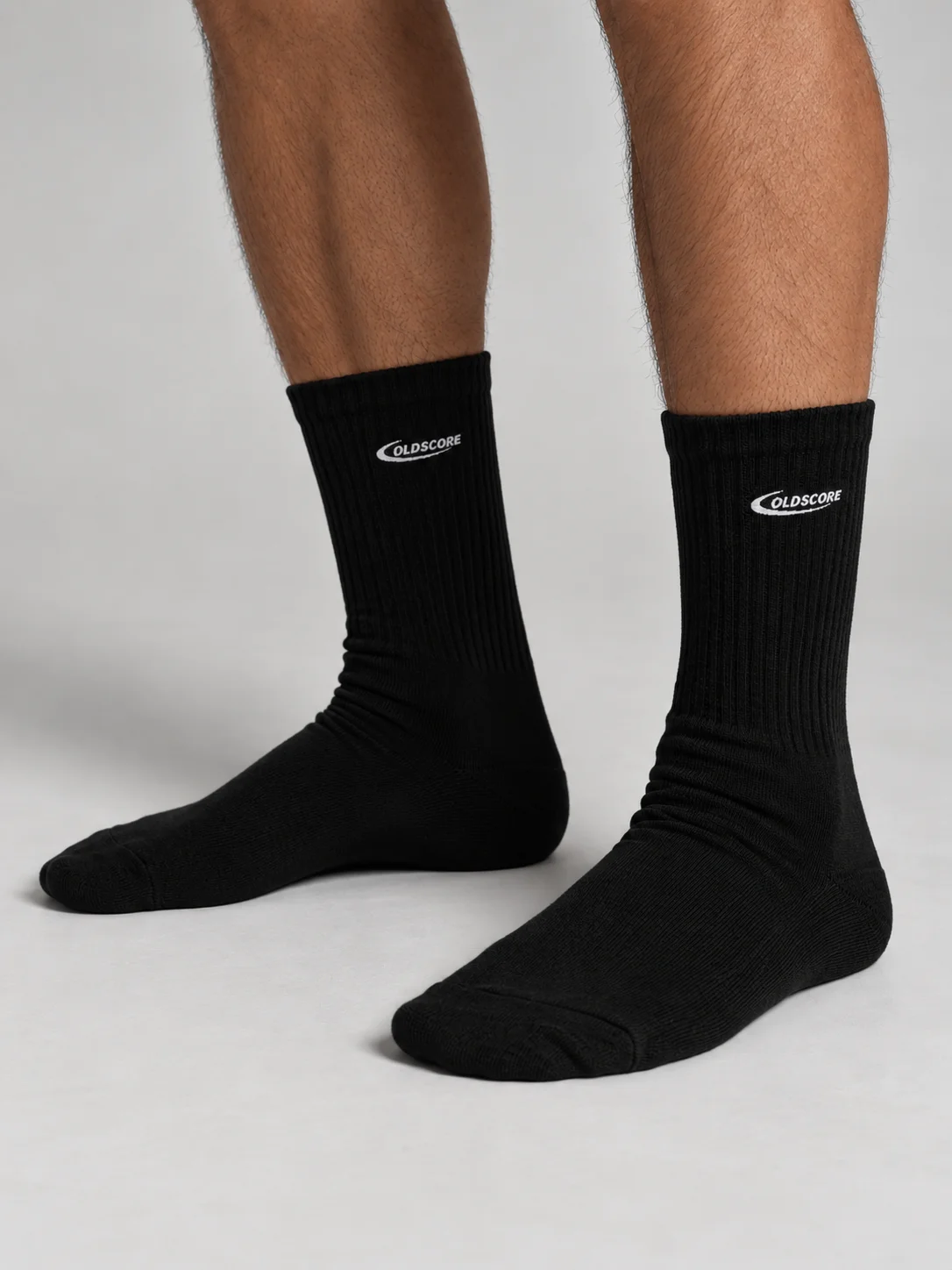 Chaussette Signature OLDSCORE — Black / Gris chiné ⭐ product image (1)