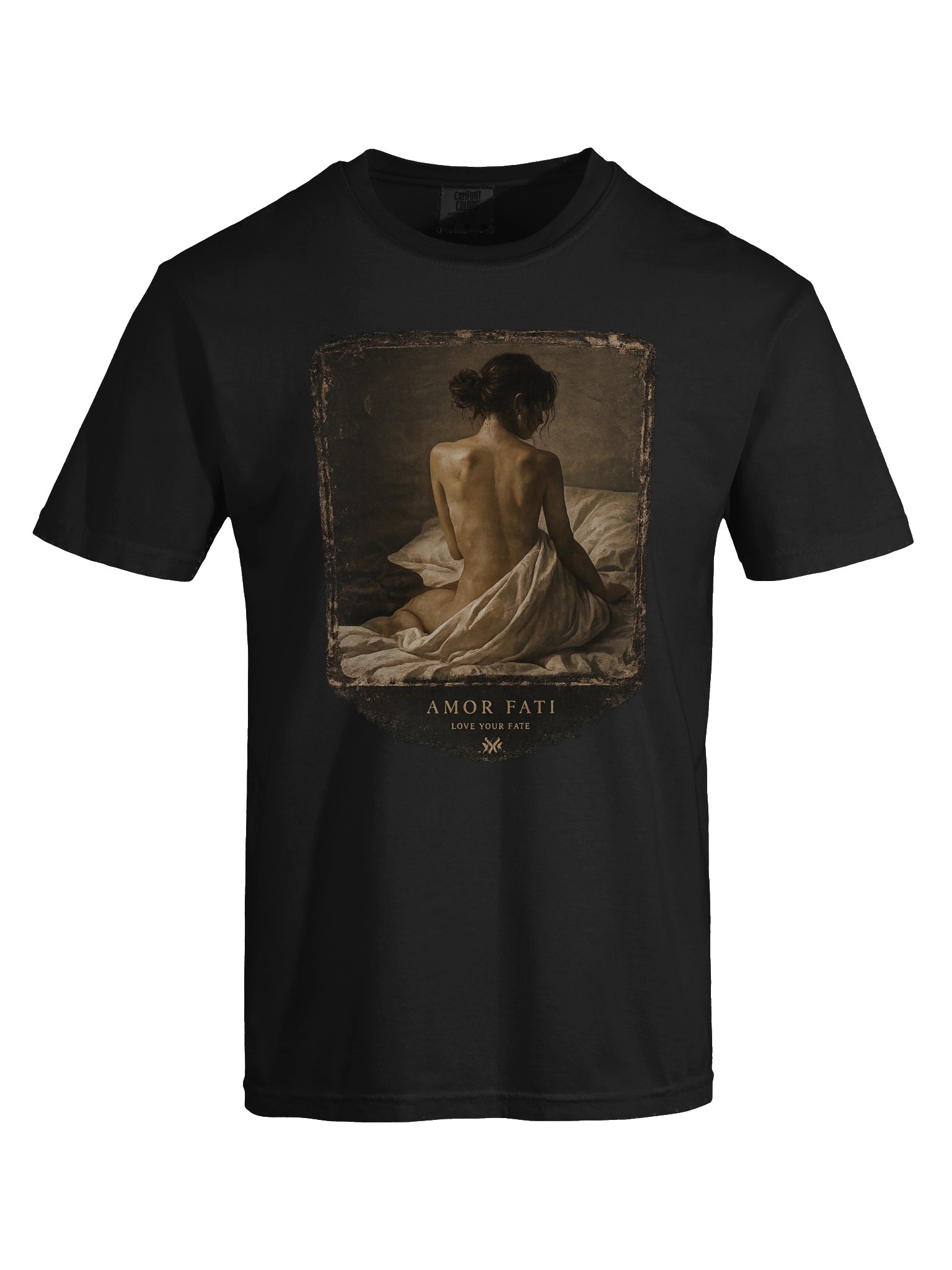 Vintage Back Art 'Amor Fati' Graphic T-Shirt— Pure Black Tee product image (7)