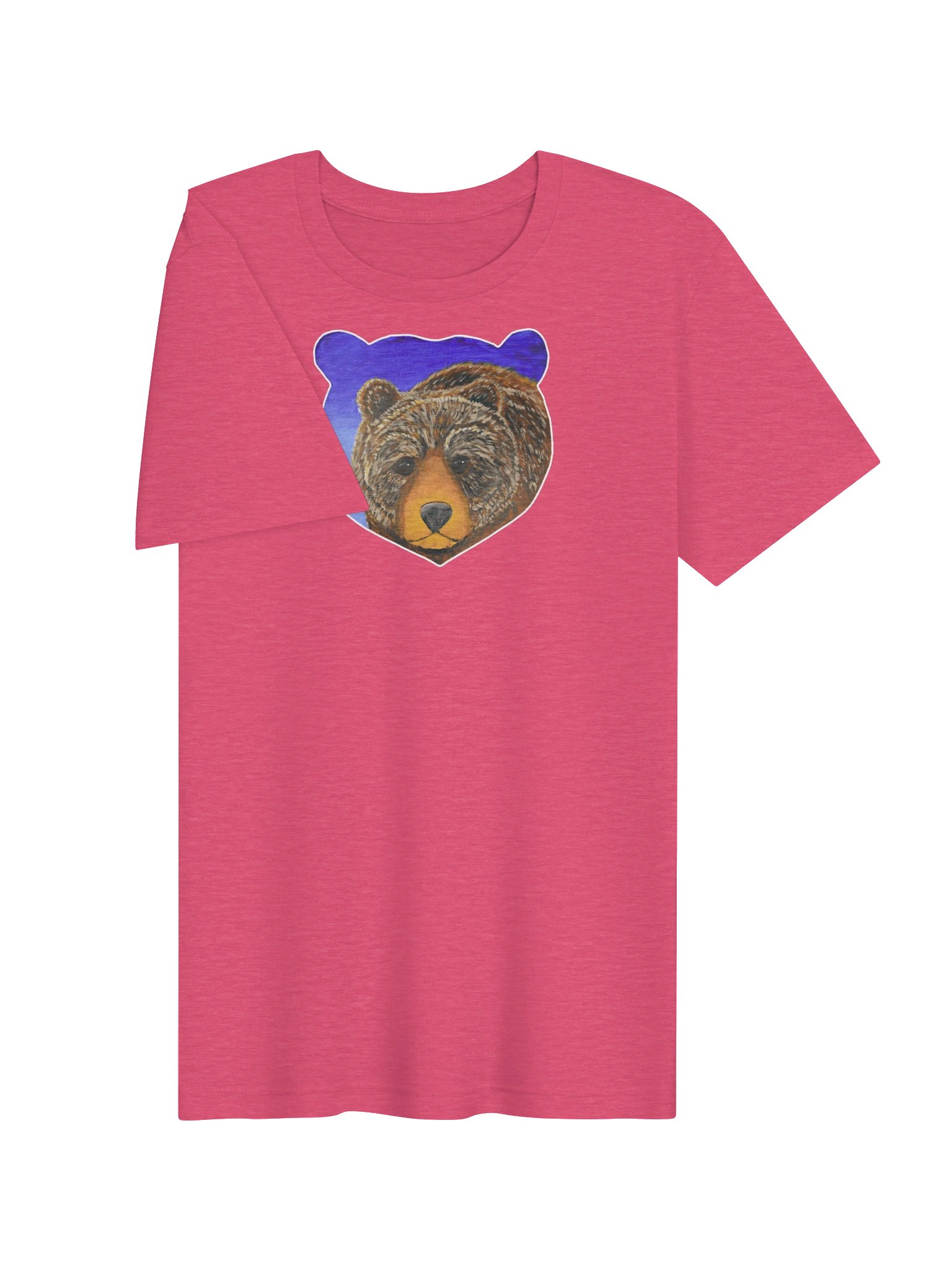 Bear Portrait Painting Print - Bella+Canvas Tee product image (93)