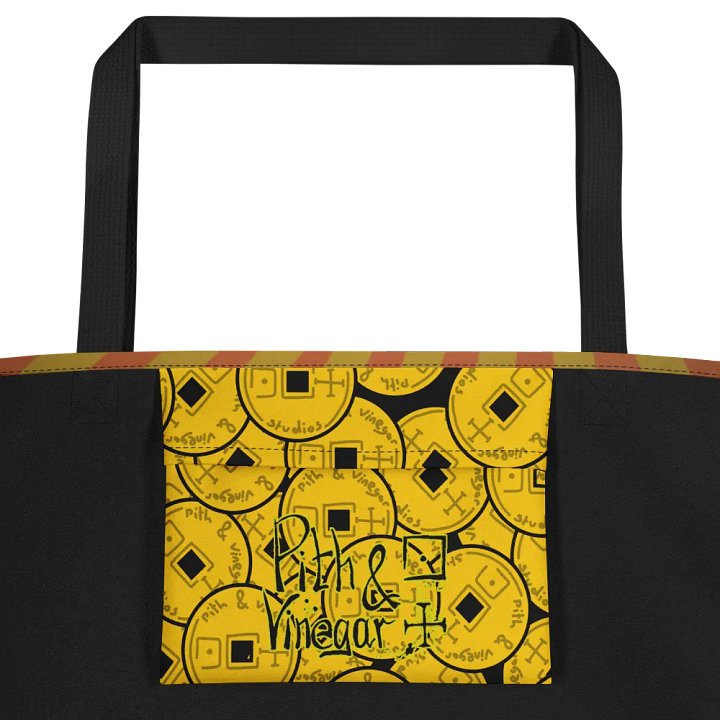 Maneki neko tote bag with internal pocket product image (2)