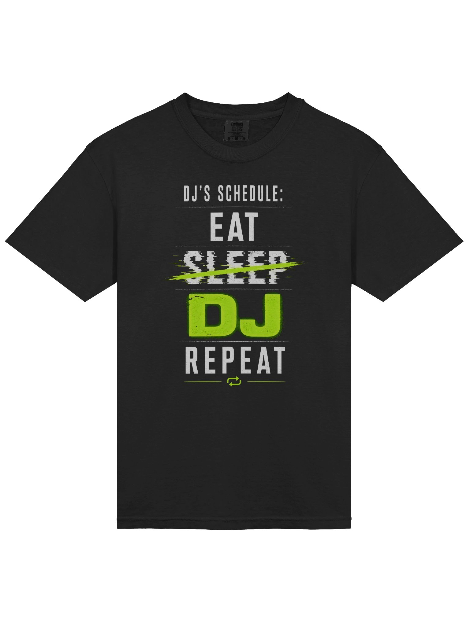 🔥 DJ’s Schedule Tee – Acid Green Edition product image (3)