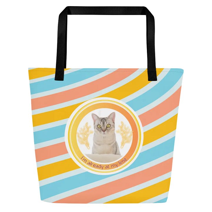KC, At My Limit (kitty), Patterned Tote product image (1)