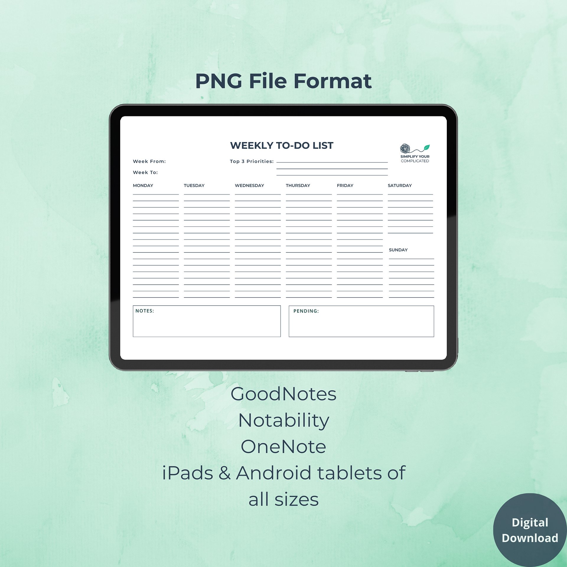 Weekly To-Do List Landscape product image (4)