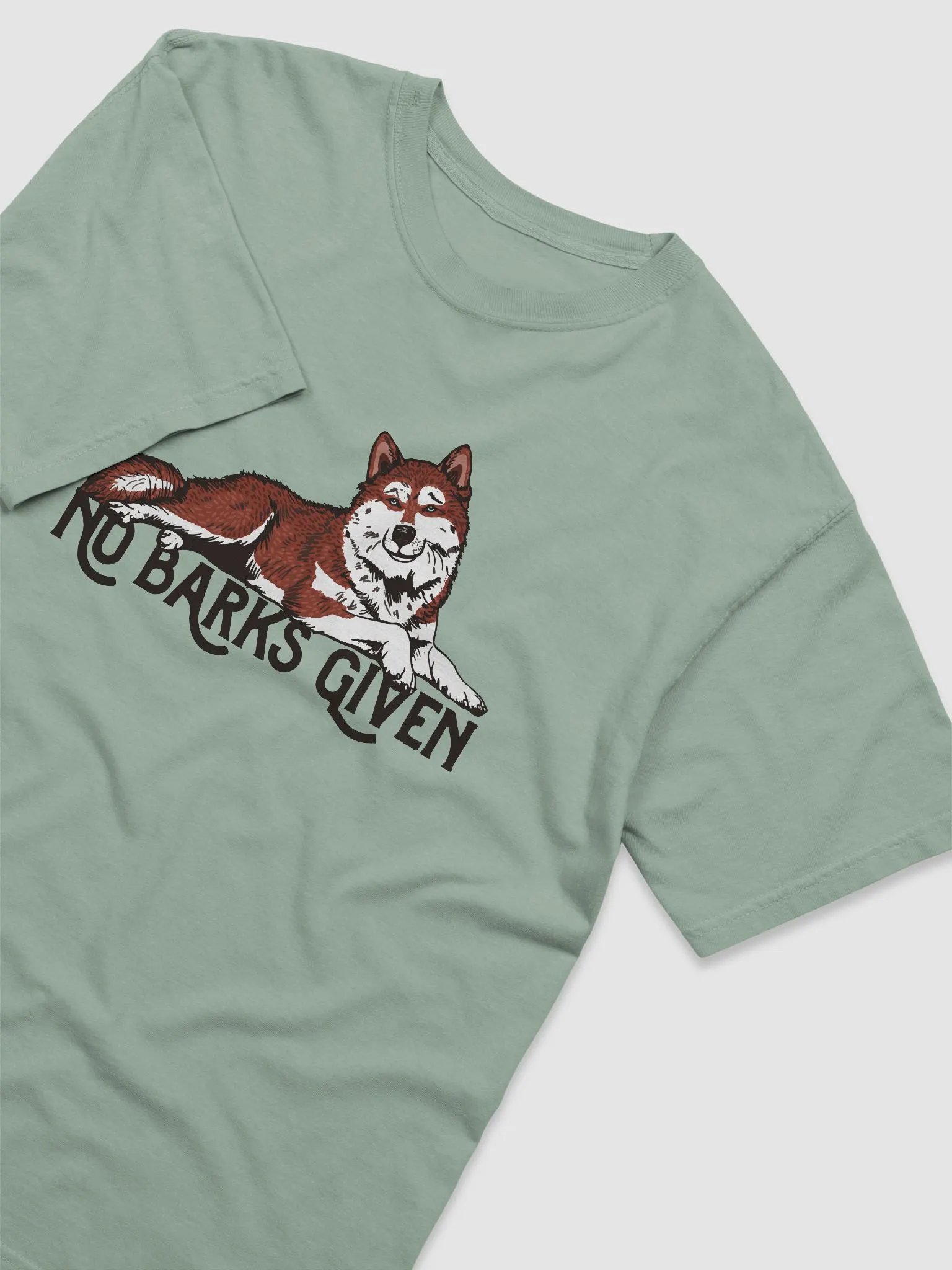 No Barks Given T-Shirt of a Siberian Husky (Red) | Funny T-Shirt for Siberian Husky Paw-rents product image (6)
