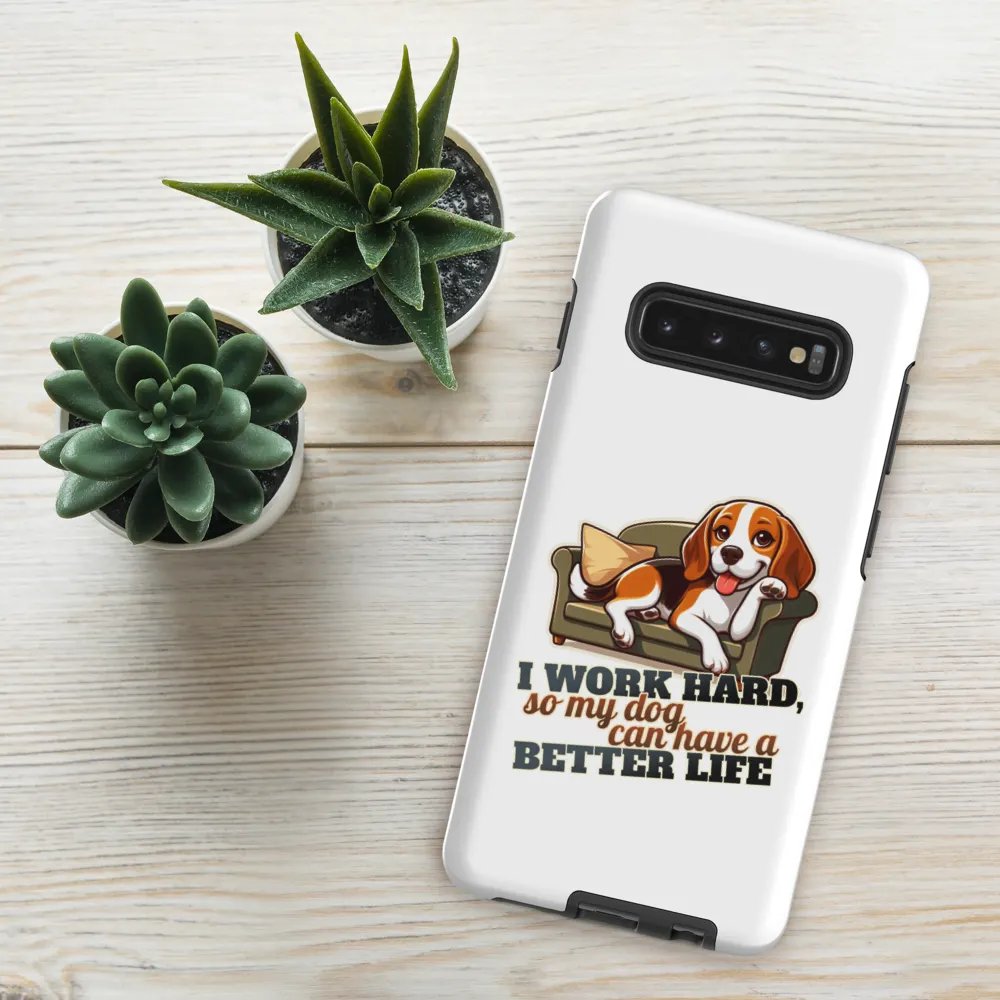 Work Hard - Beagle Sofa Tough Case for Samsung® product image (49)