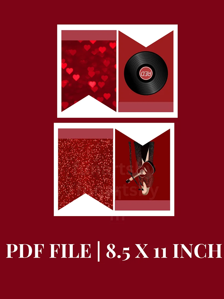 Printable Taylor RED Banner | Digital Download Eras Party Decor | TS Eras Swifties Taylor Swift | RED banner product image (2)