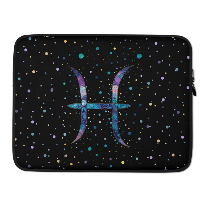 Pisces, Magical Mystical Glyph Only, Patterned Laptop Sleeve product image (2)