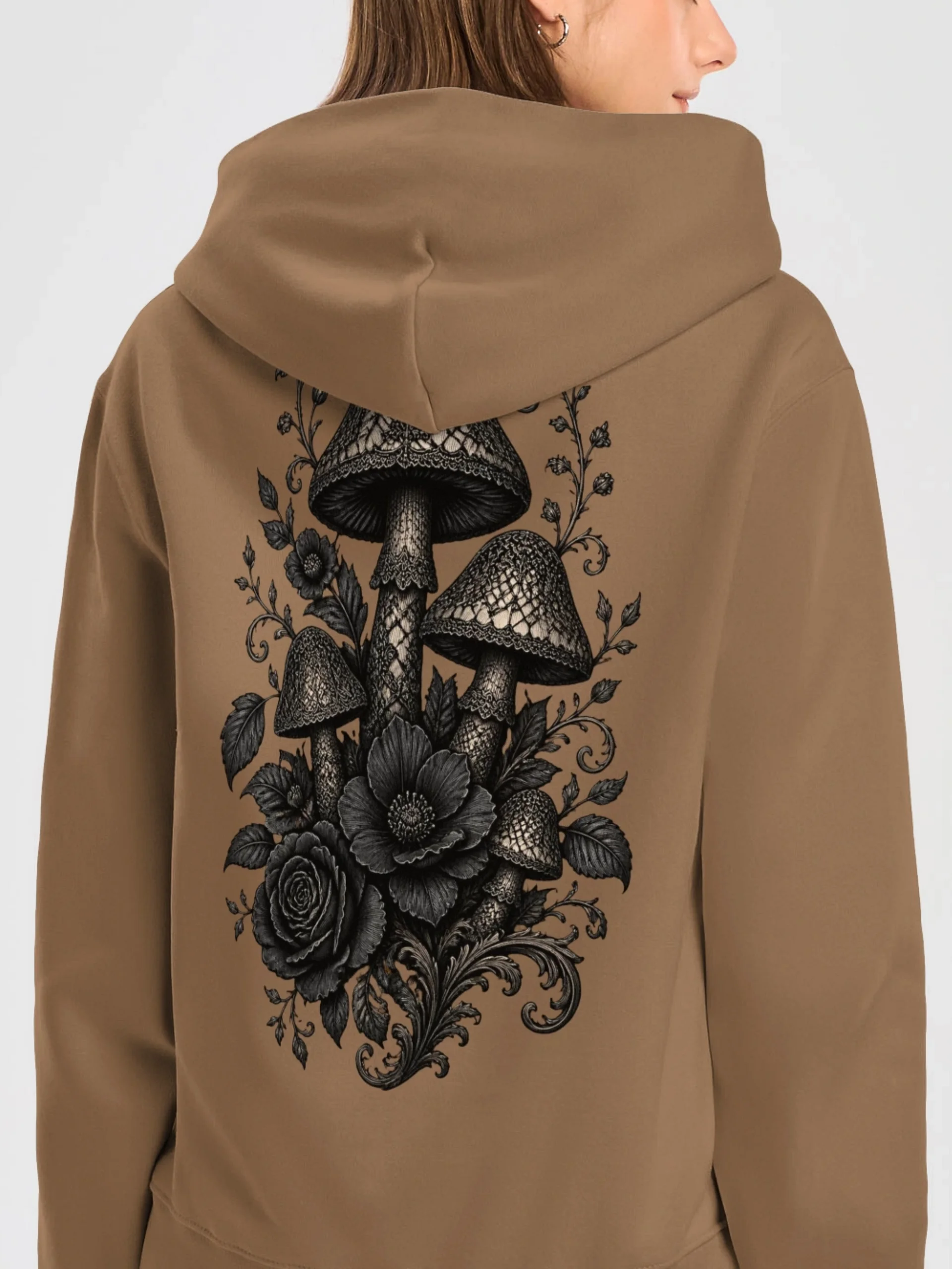 Gothic Mushroom Floral Oversized Hoodie product image (1)
