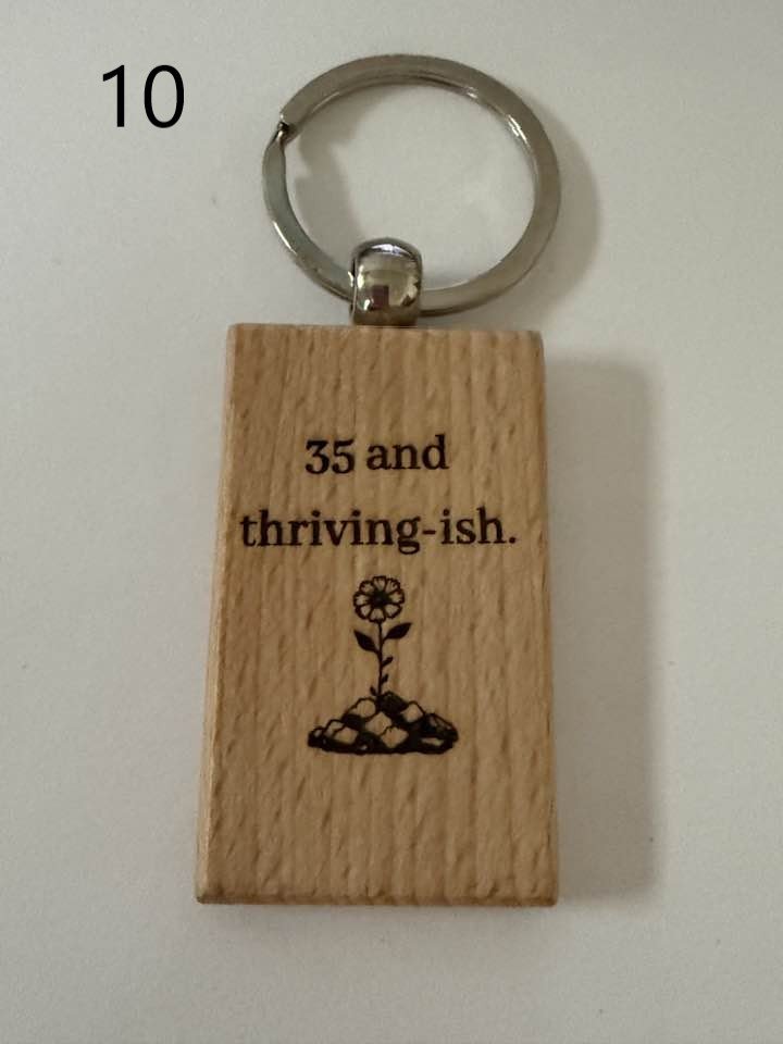 Milestone Birthday Wooden Engraved Keychains | Age 21–70 | Handmade Gift for Him or Her (2) product image (10)