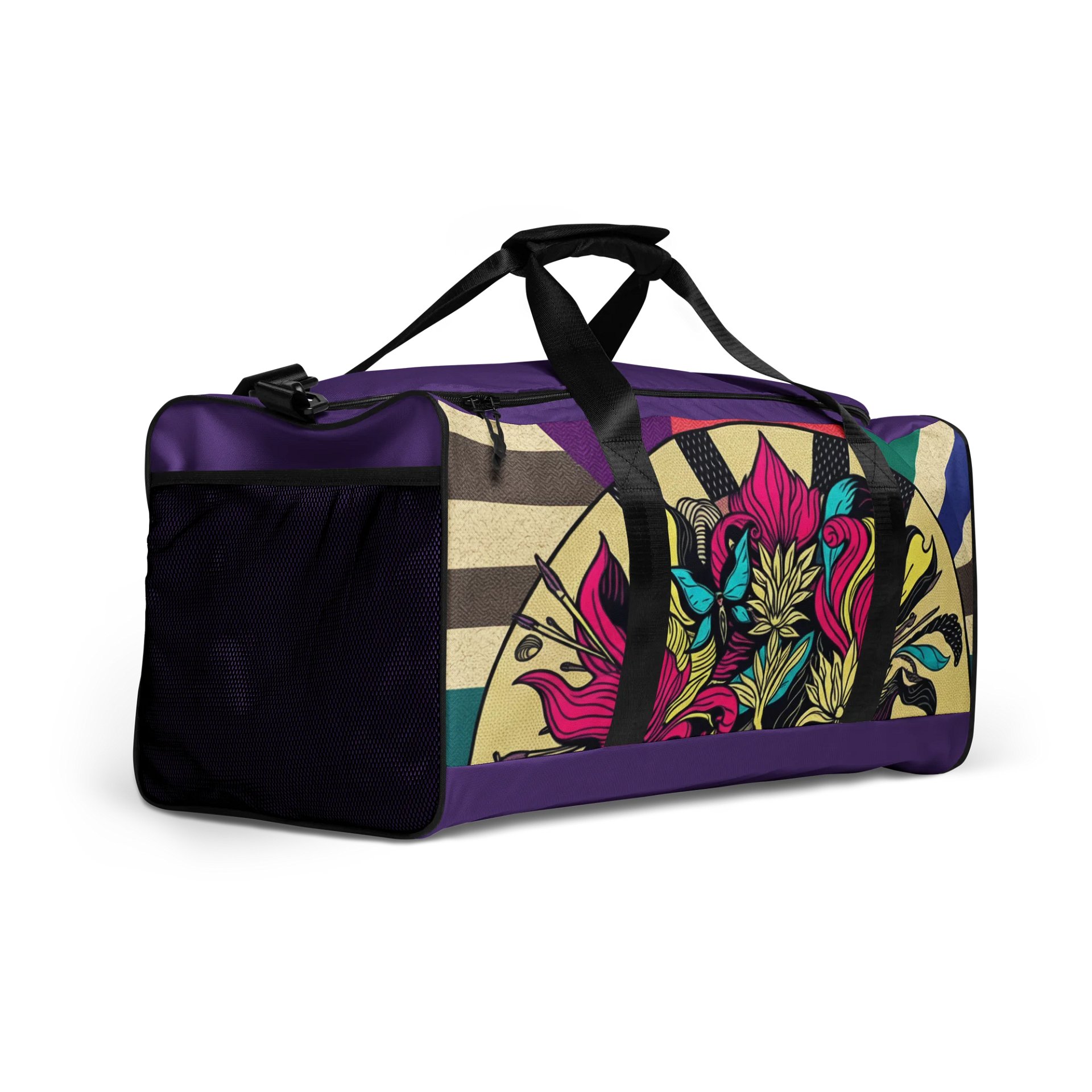 Floral Fusion All-Over Print Duffle Bag product image (2)