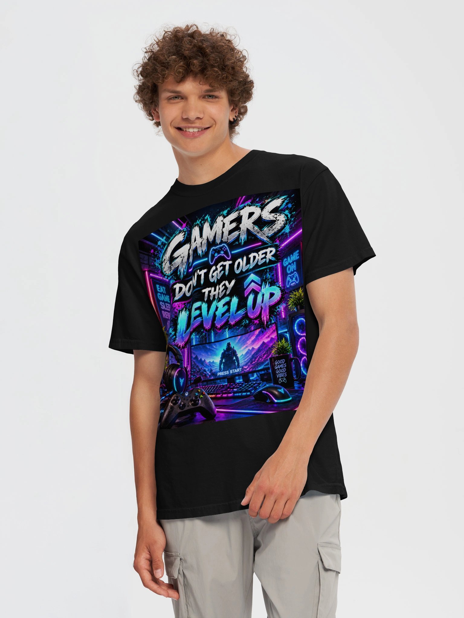 Level Up Gamer Neon Tee product image (5)