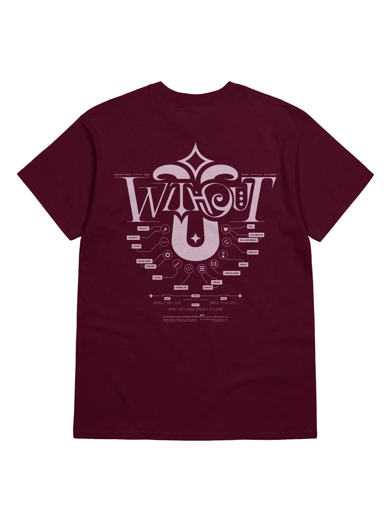 W/O U Pink/Maroon Shirt product image (6)