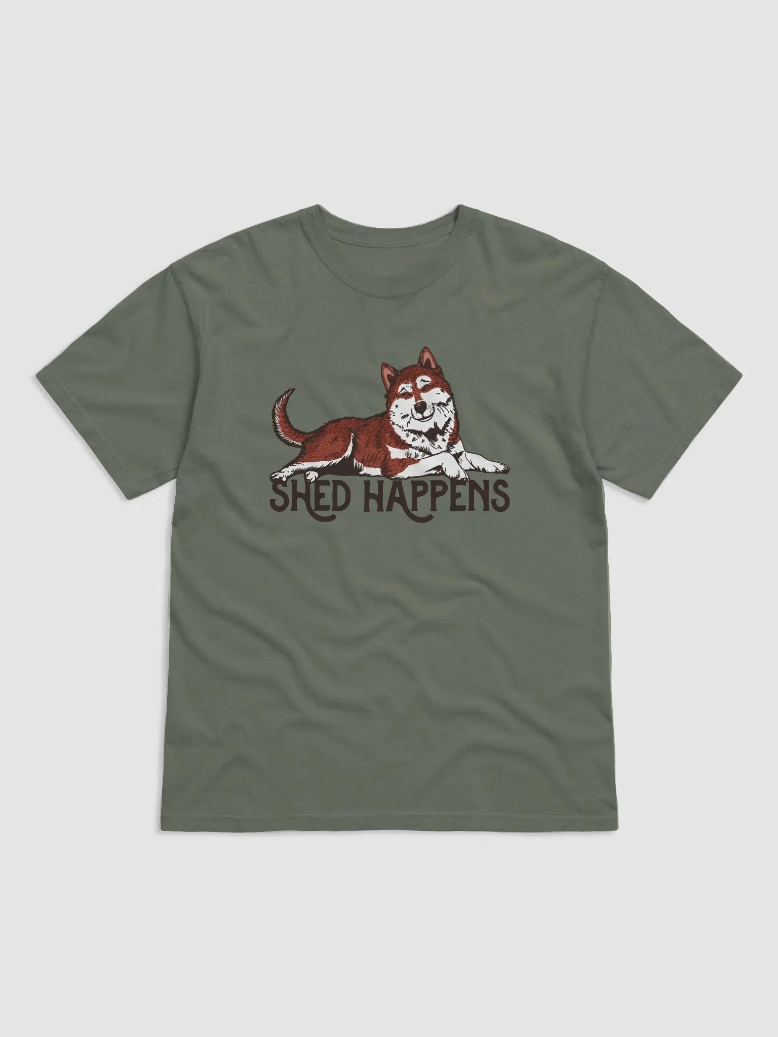 Shed Happens T-Shirt of a Siberian Husky (Red) | Funny T-Shirt for Siberian Husky Paw-rents product image (1)