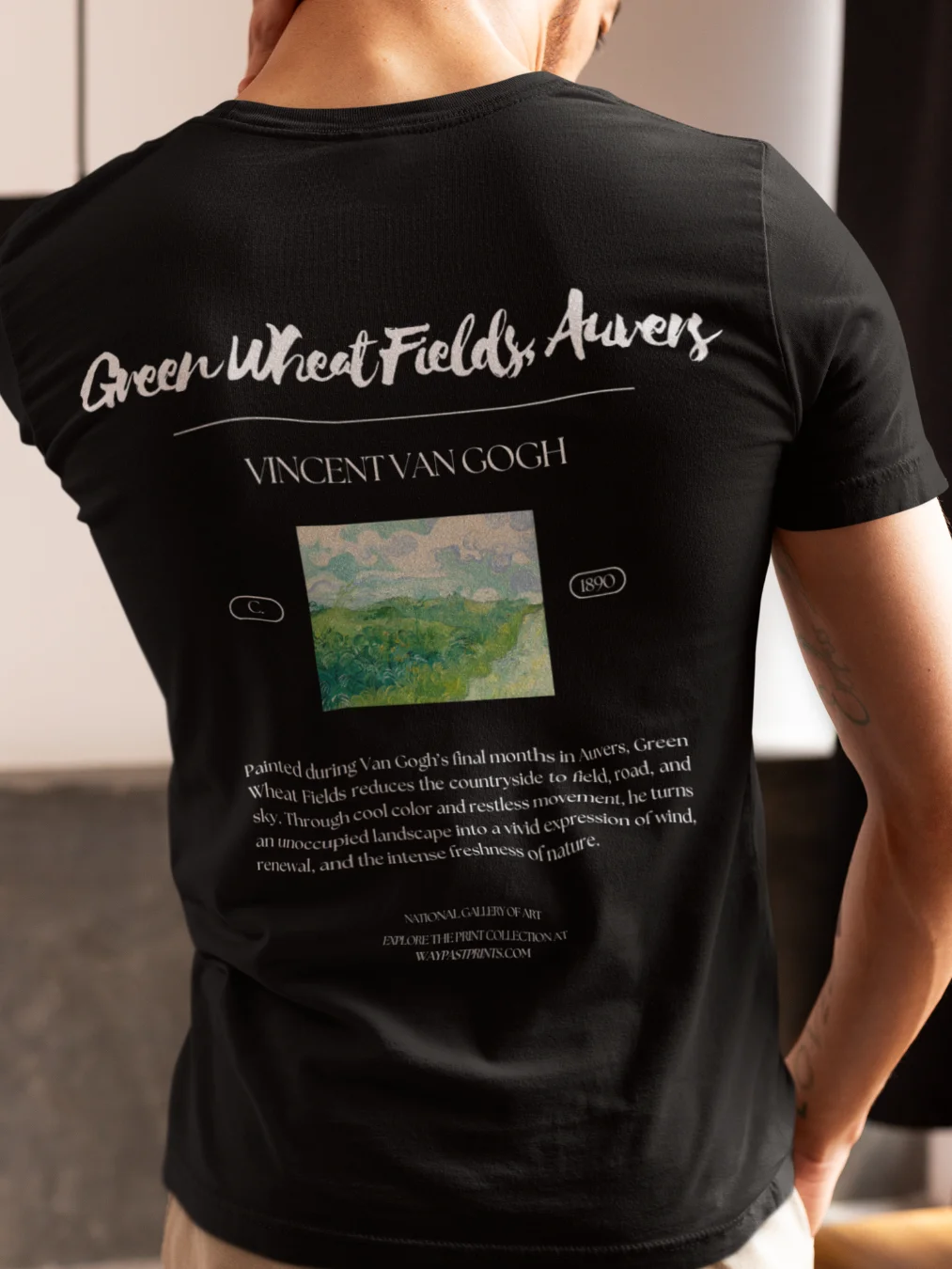 Green Wheat Fields, Auvers (Vincent van Gogh) T-Shirt product image (2)